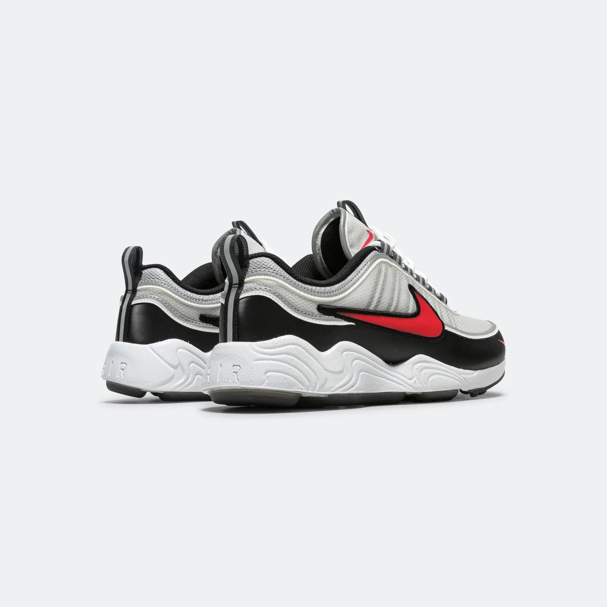 Foot Tech Air Zoom Spiridon - Metallic Silver/Sport Red-Black-White