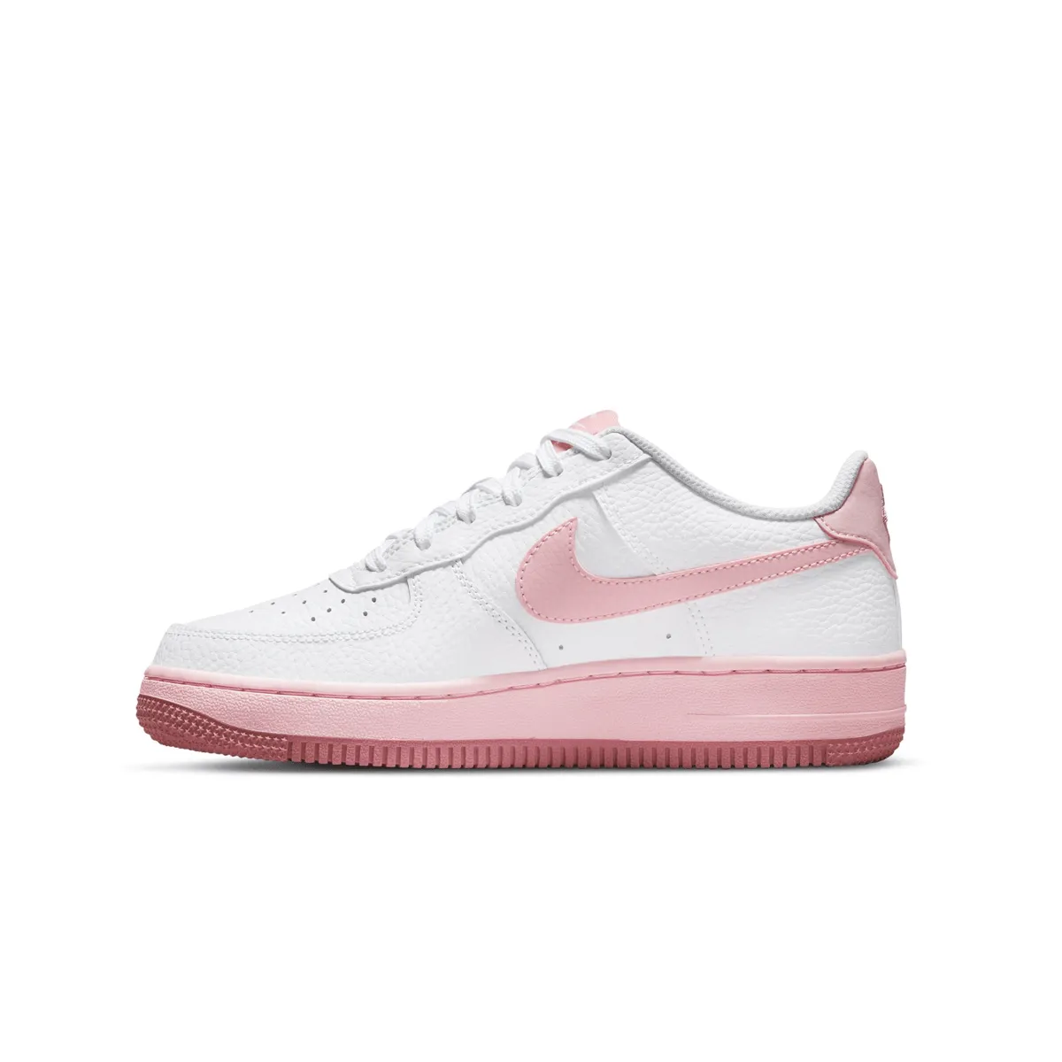 Adaptive stability heeled Kid's Air Force 1 'Pink Foam'