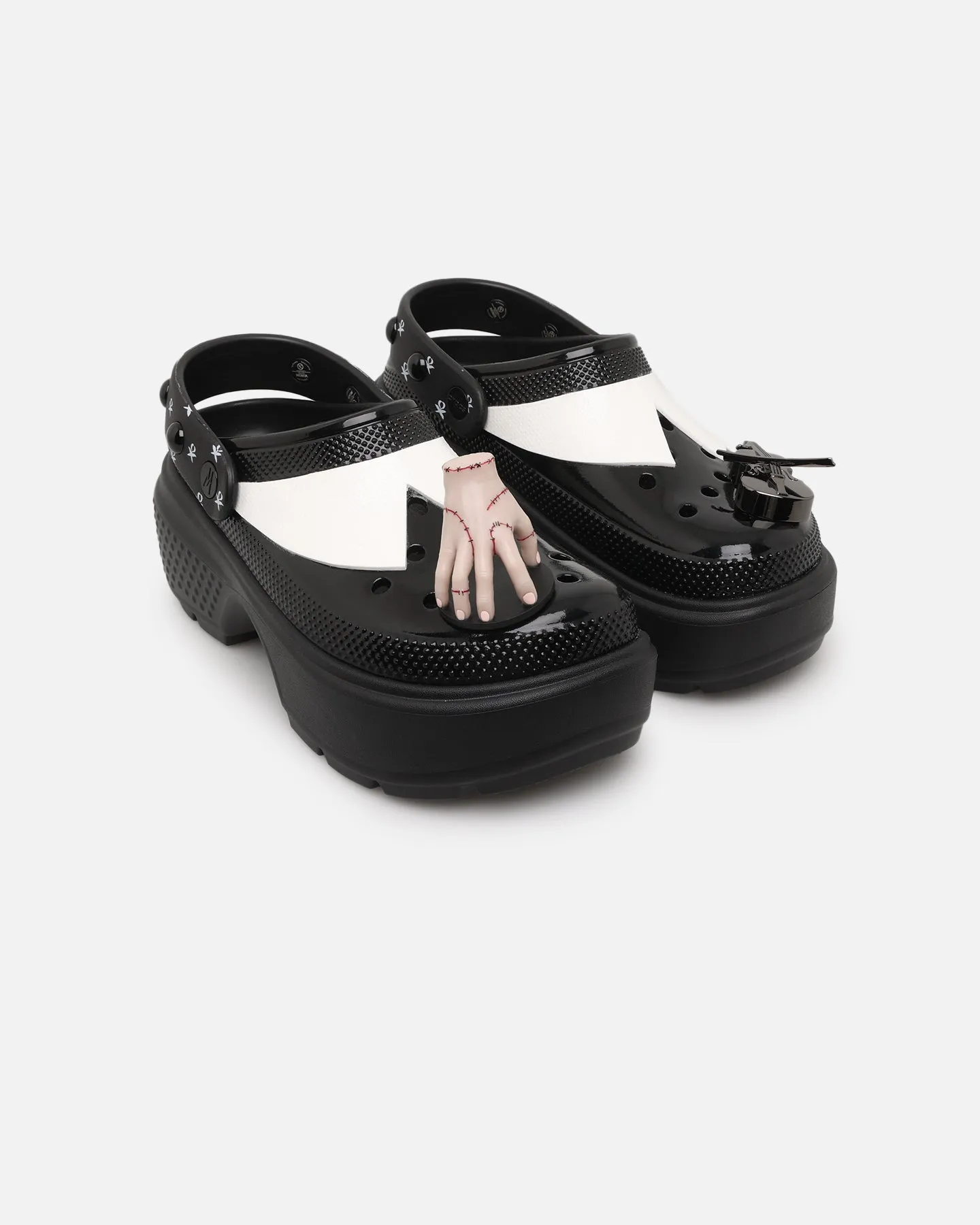 Comfort Grip Deep Shade Crocs X Wednesday Addams Stomp Clog Black