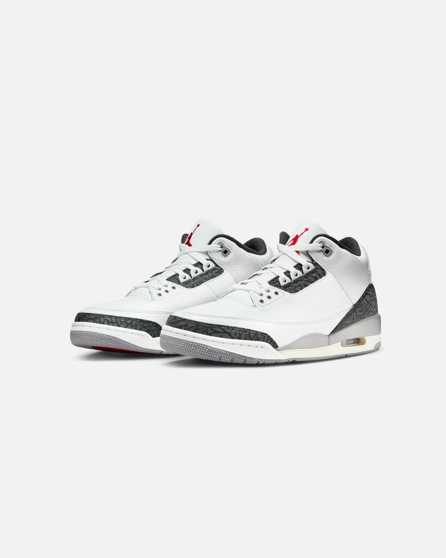 mud proof Stone Glam Jordan Air Jordan 3 Retro "Cement Grey" Summit White/Fire Red Cement