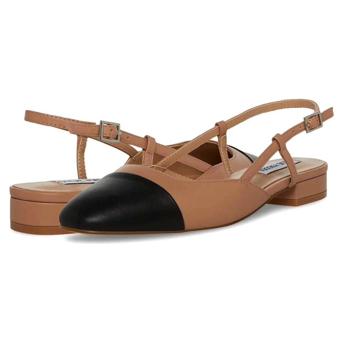 Steve Madden Women's Belinda Tan/Black Good Arch Support Evening Gala