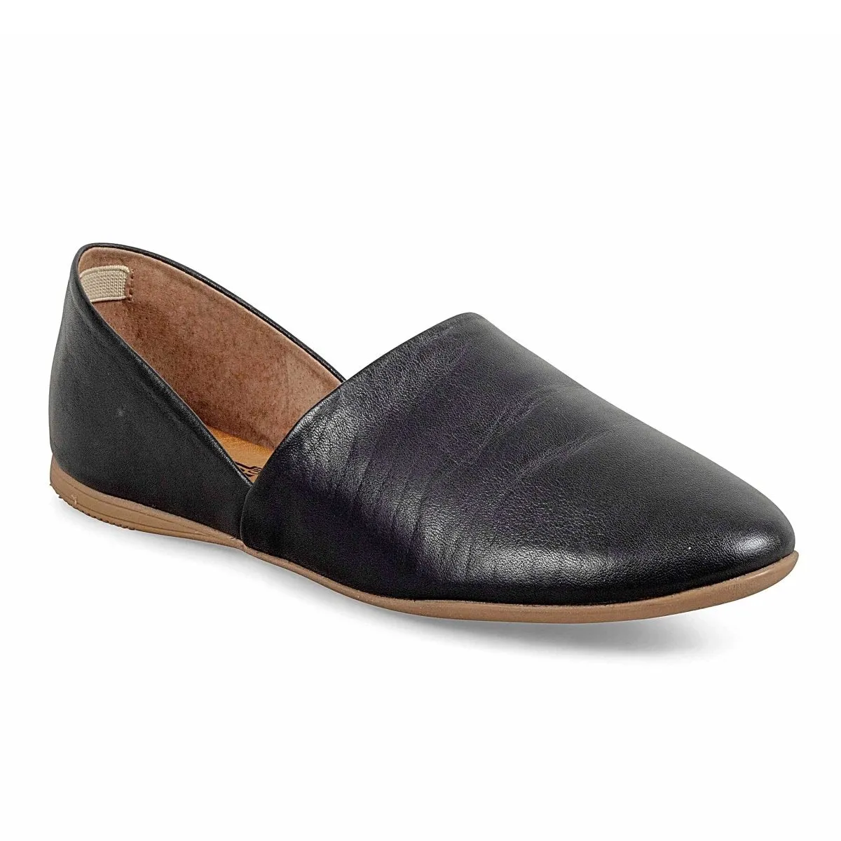 Miz Mooz Women's Kimmy Black Leather Shock Step Narrow Shape