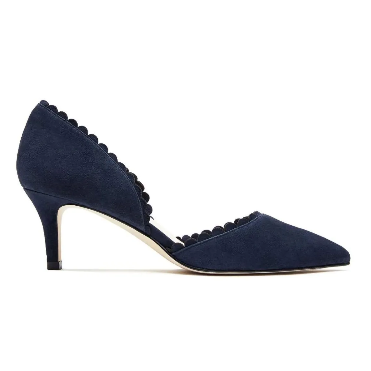 Pelle Moda Women's Kenny Navy Suede Lift Step Bold Profile