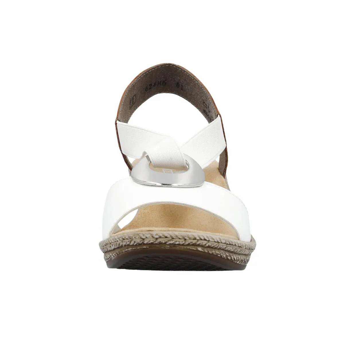 Anti Abrasion Chamber Concert Rieker Women's 624H6-81 White/Tan Leather