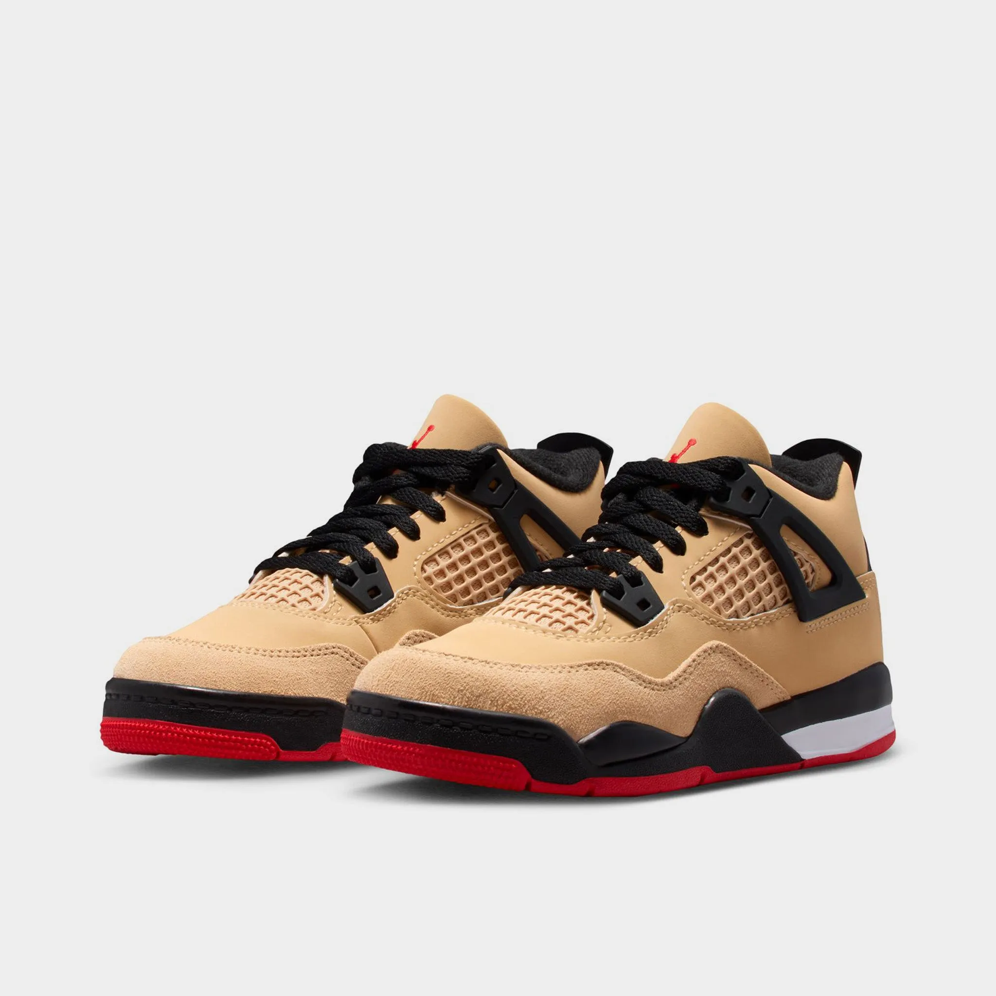 Jordan 4 Retro PS Fire Red / Starfish - Sesame Canvas Construction Breezy Feel