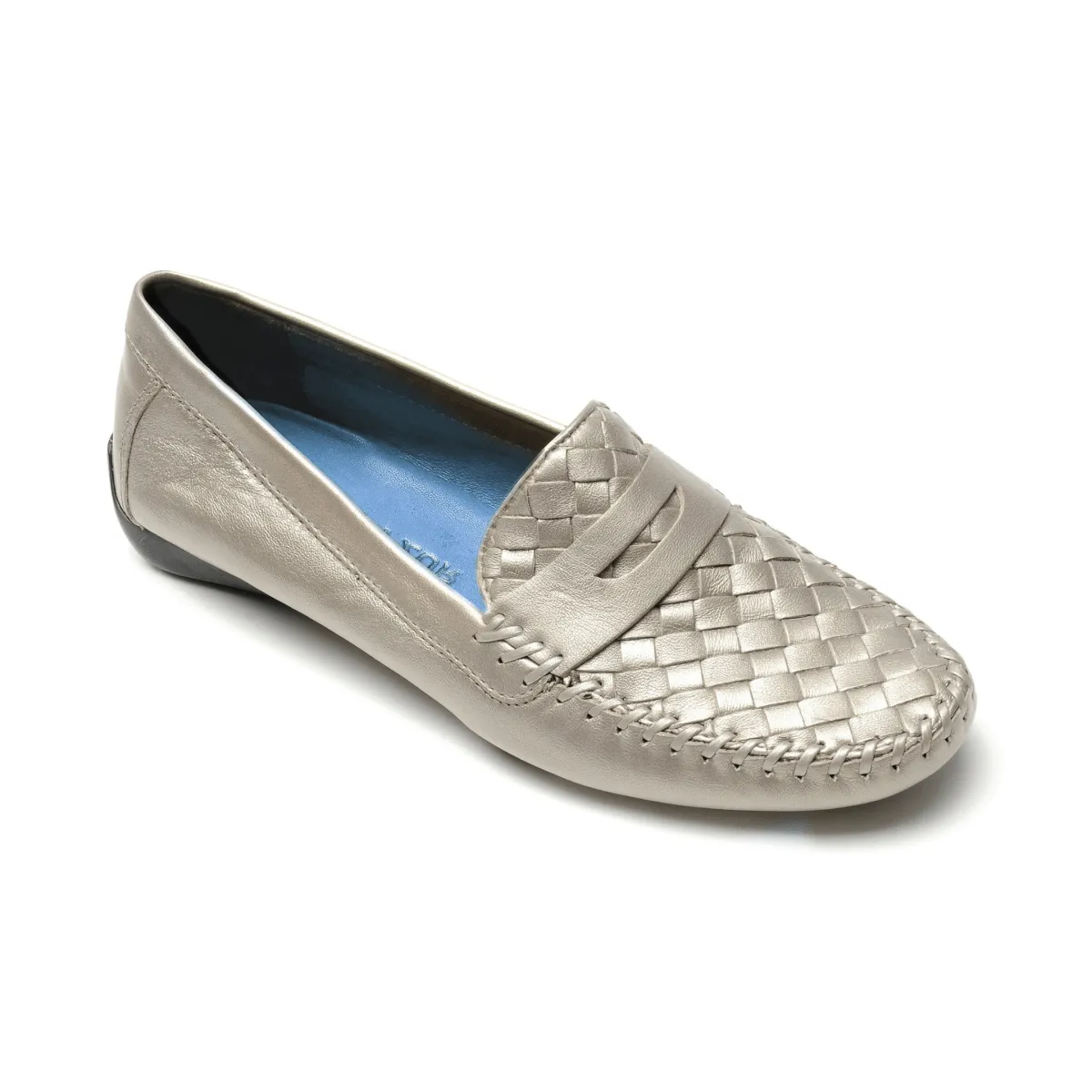 Robert Zur Women's Petra True Silver Woven Chic Comfort Cushion Feel