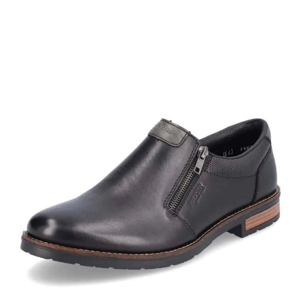 Rieker Black Slip On Dress Shoe - 14661-00 Soft Touch