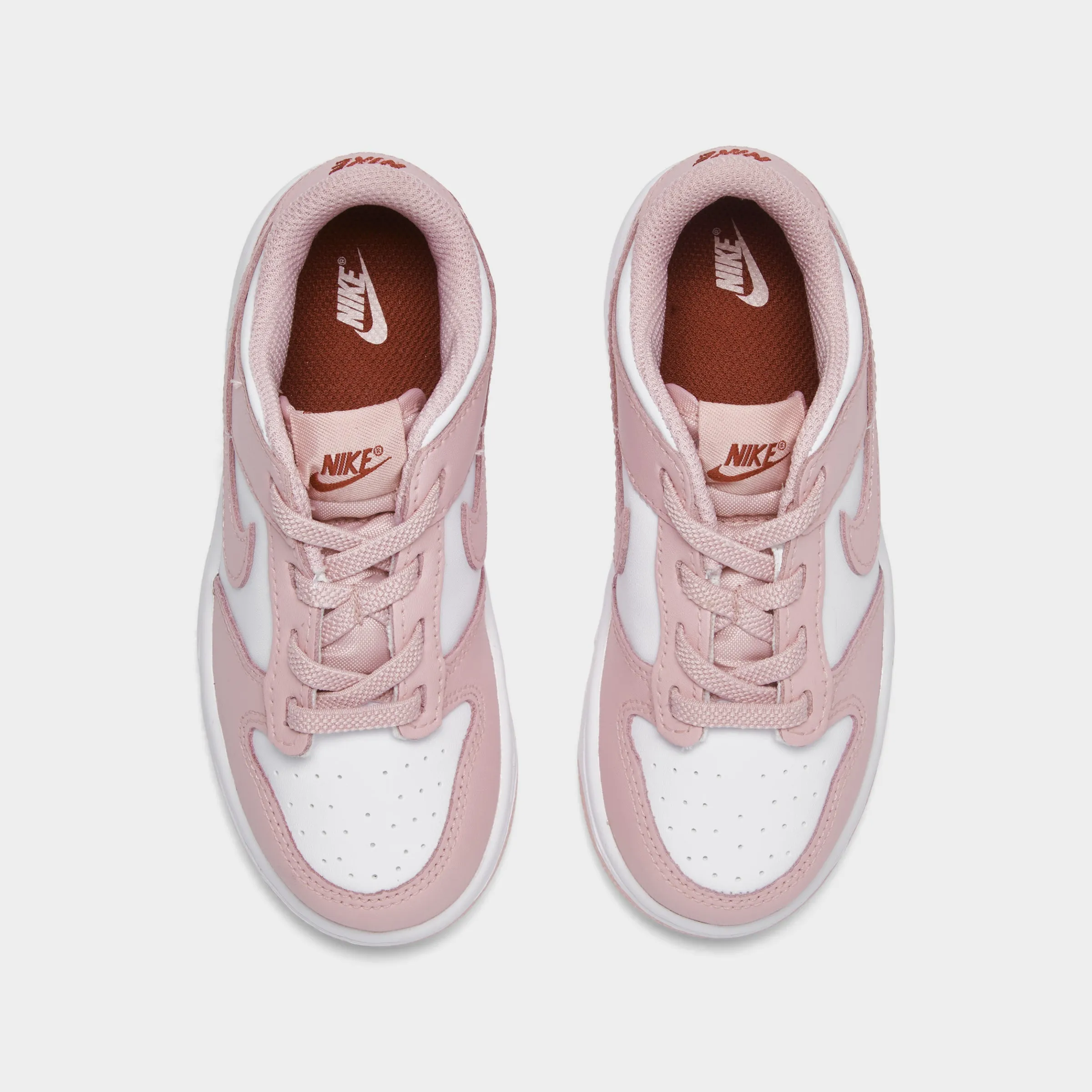 Mid Top Breathable Lining Nike Dunk Low TD White / Pink Glaze - Pomegranate