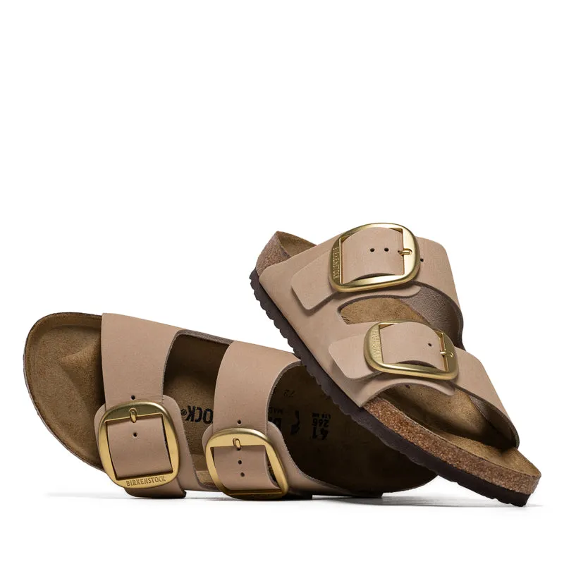 Women's Birkenstock Arizona Big Buckle  - Sandcastle Open Steps Vacation Fit