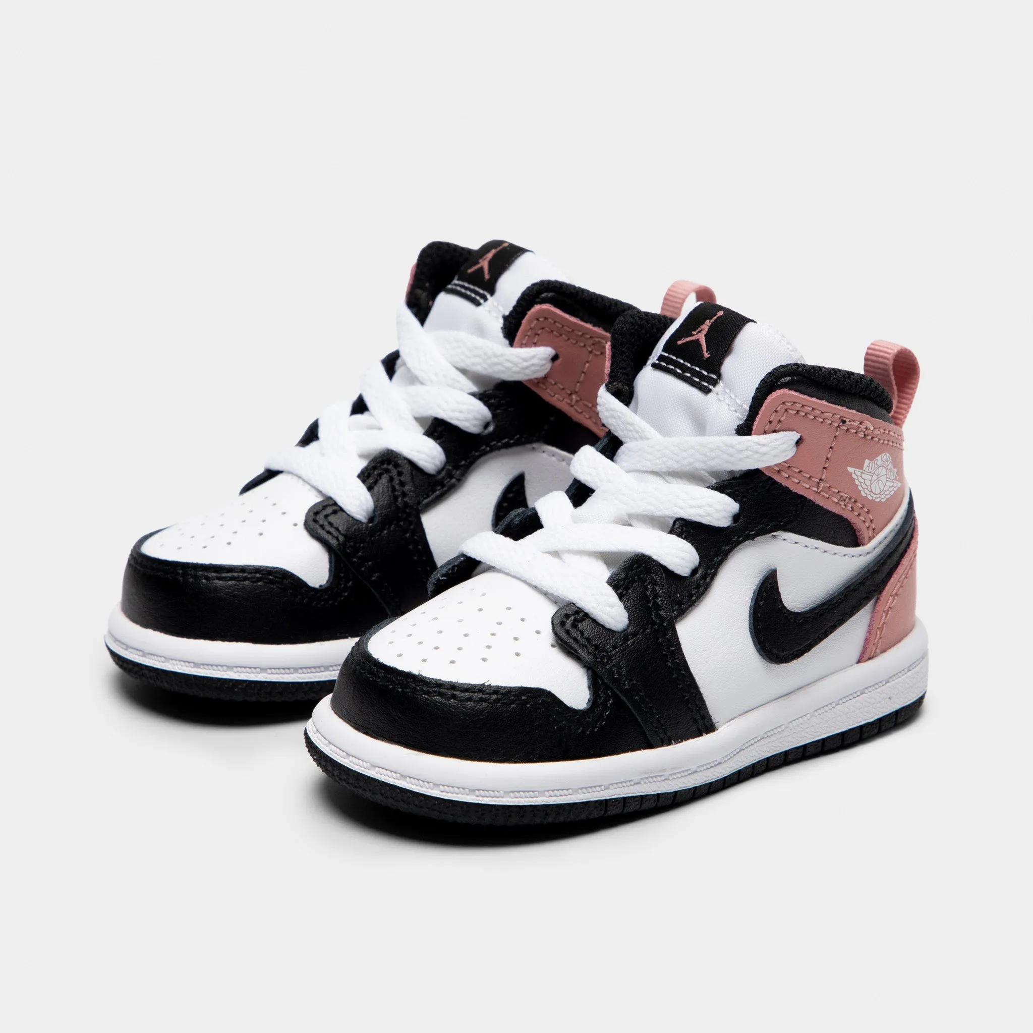 Shock Resistant Jordan 1 Mid TD White / Black - Rust Pink