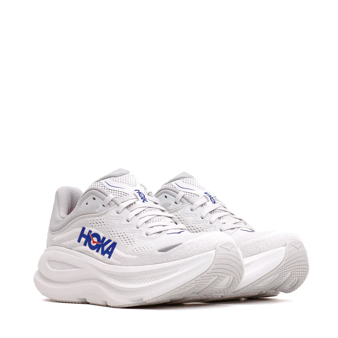 running in a park trail Hoka One One Men Bondi 9 Cosmic Grey Ultramarine 1162011-CYLT