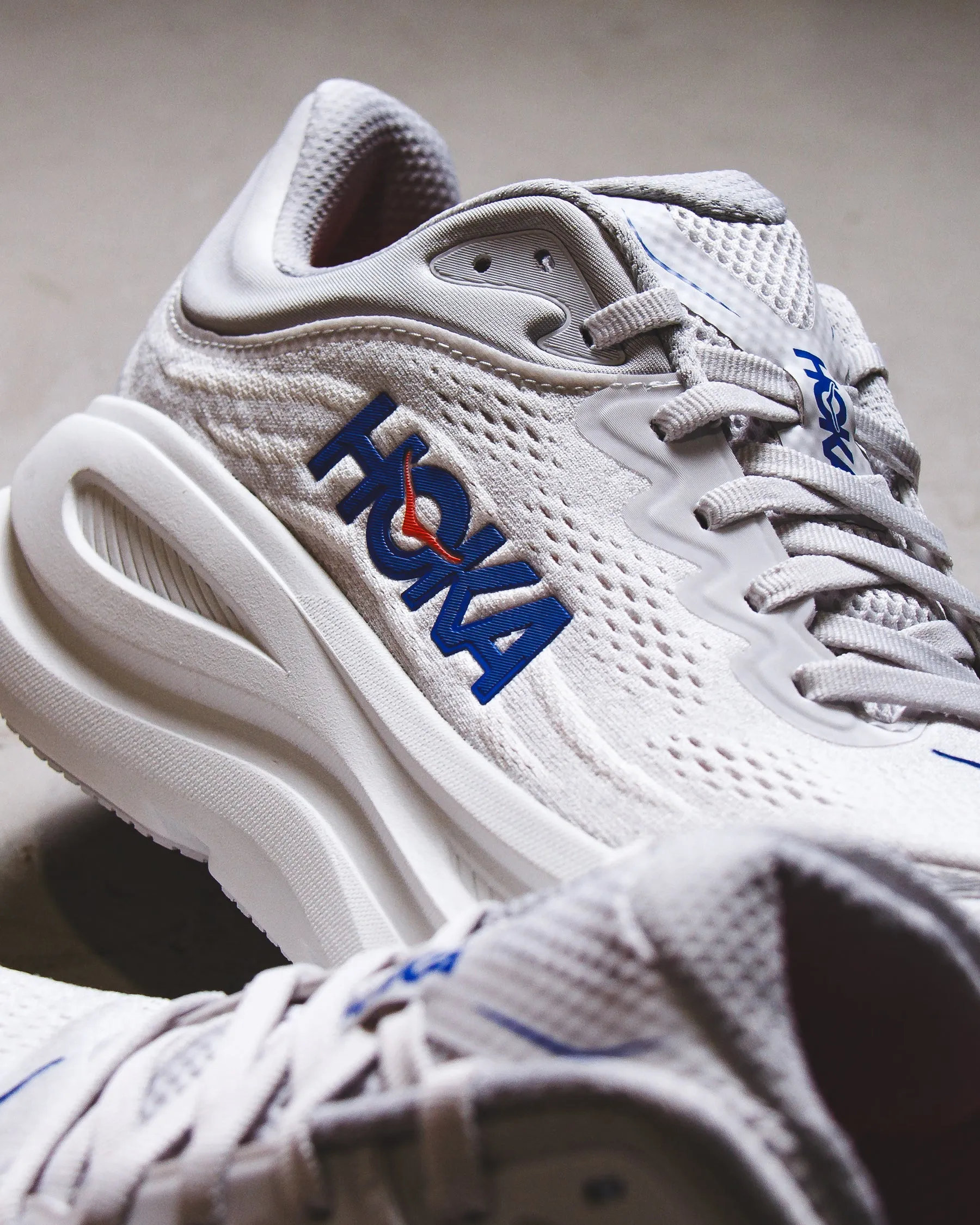 high - arched shoes anti - slip running choice Hoka One One Men Bondi 9 Cosmic Grey Ultramarine 1162011-CYLT