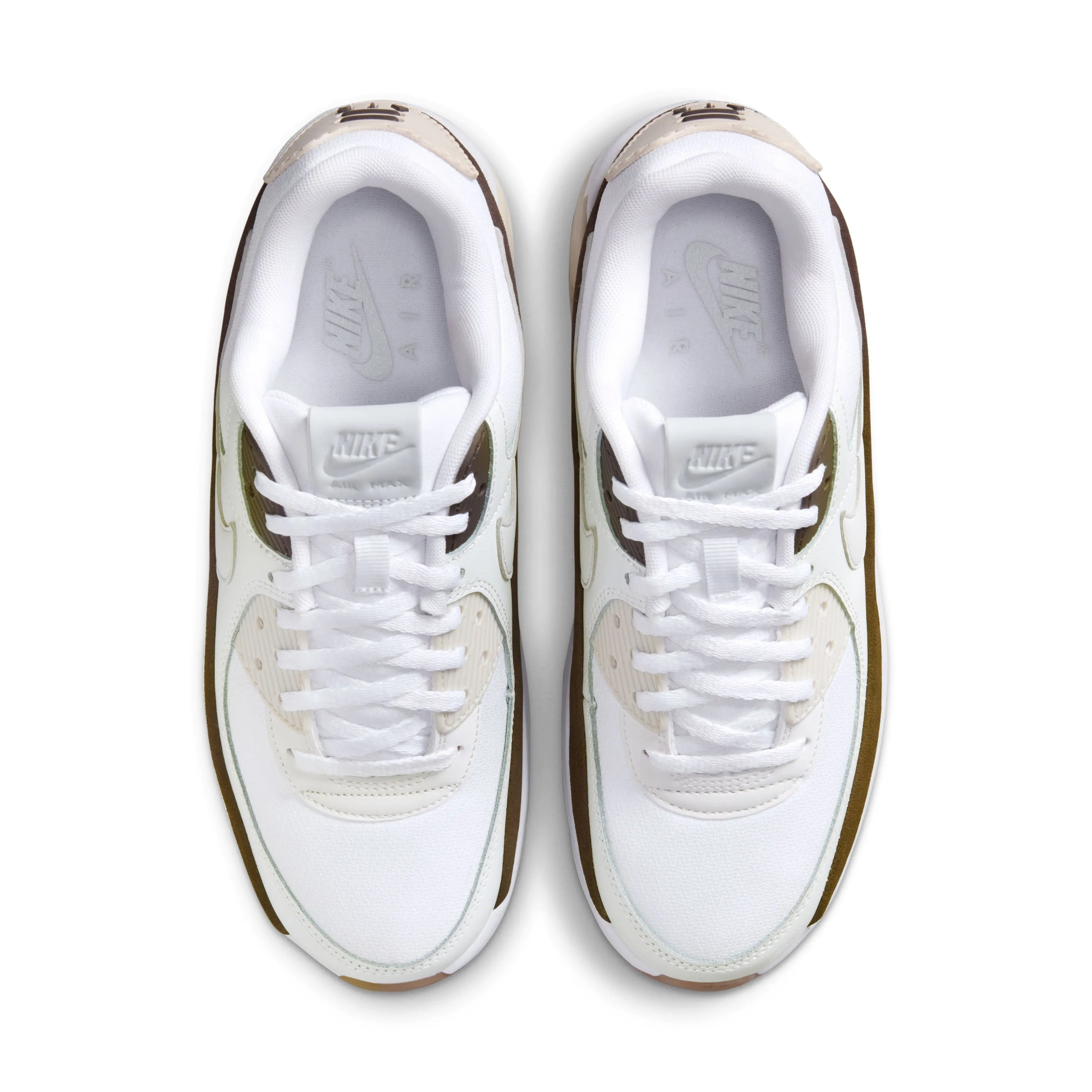 right - foot Wmns Air Max 90 LV8 'Tan Brown'