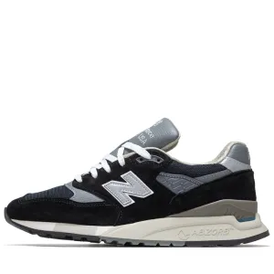 New Balance Made in USA 998 - Black/Silver Dynamic Traction Pattern