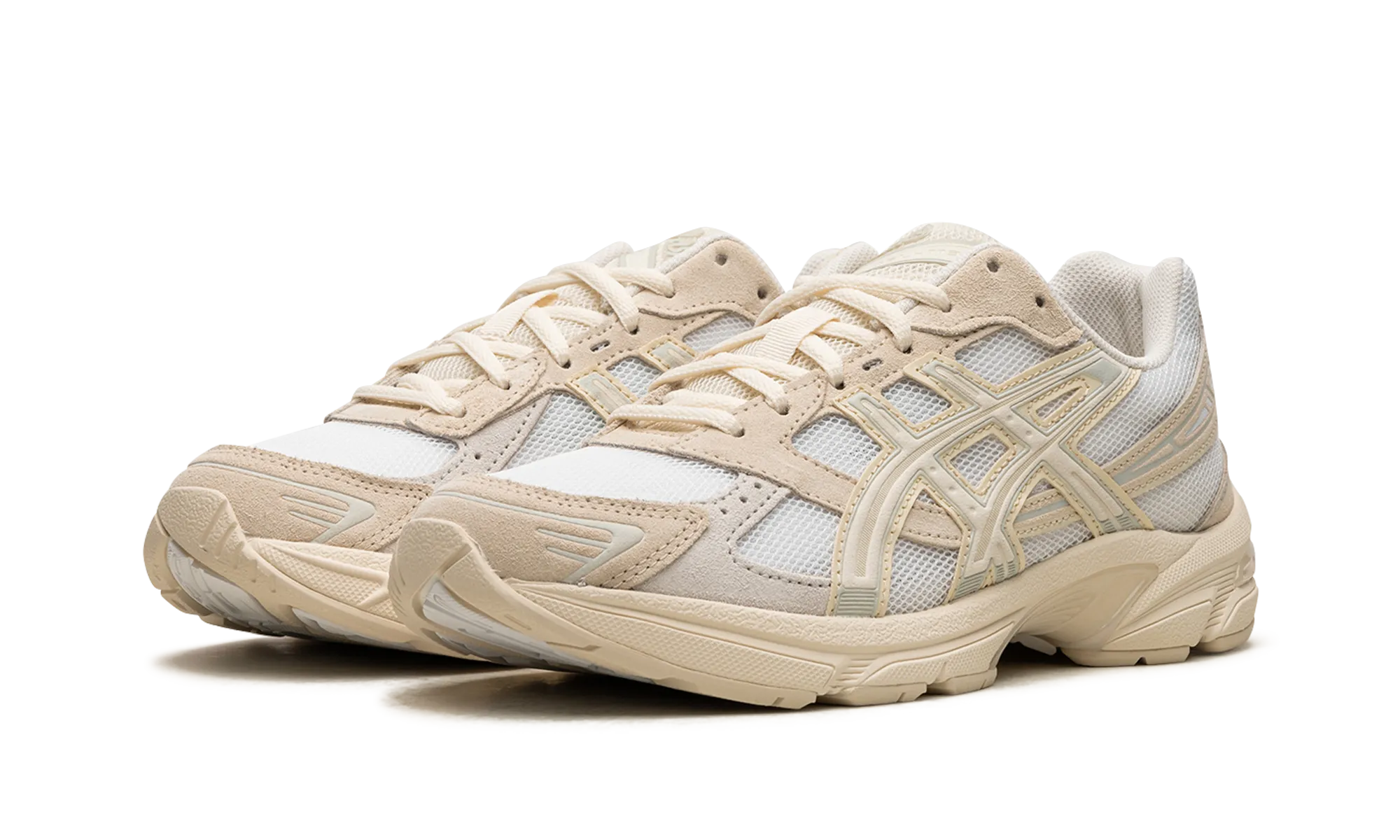 running in a stadium shoes treadmill - runner GEL 1130 WMNS "WHITE / BIRCH"