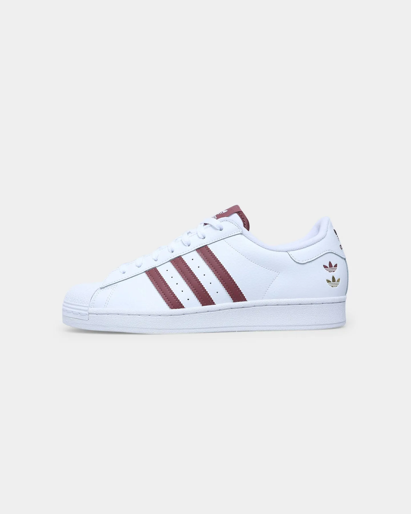 Adidas Superstar Cloud White / Quiet Crimson / Gold Foil Hill Walk Cactus Cool