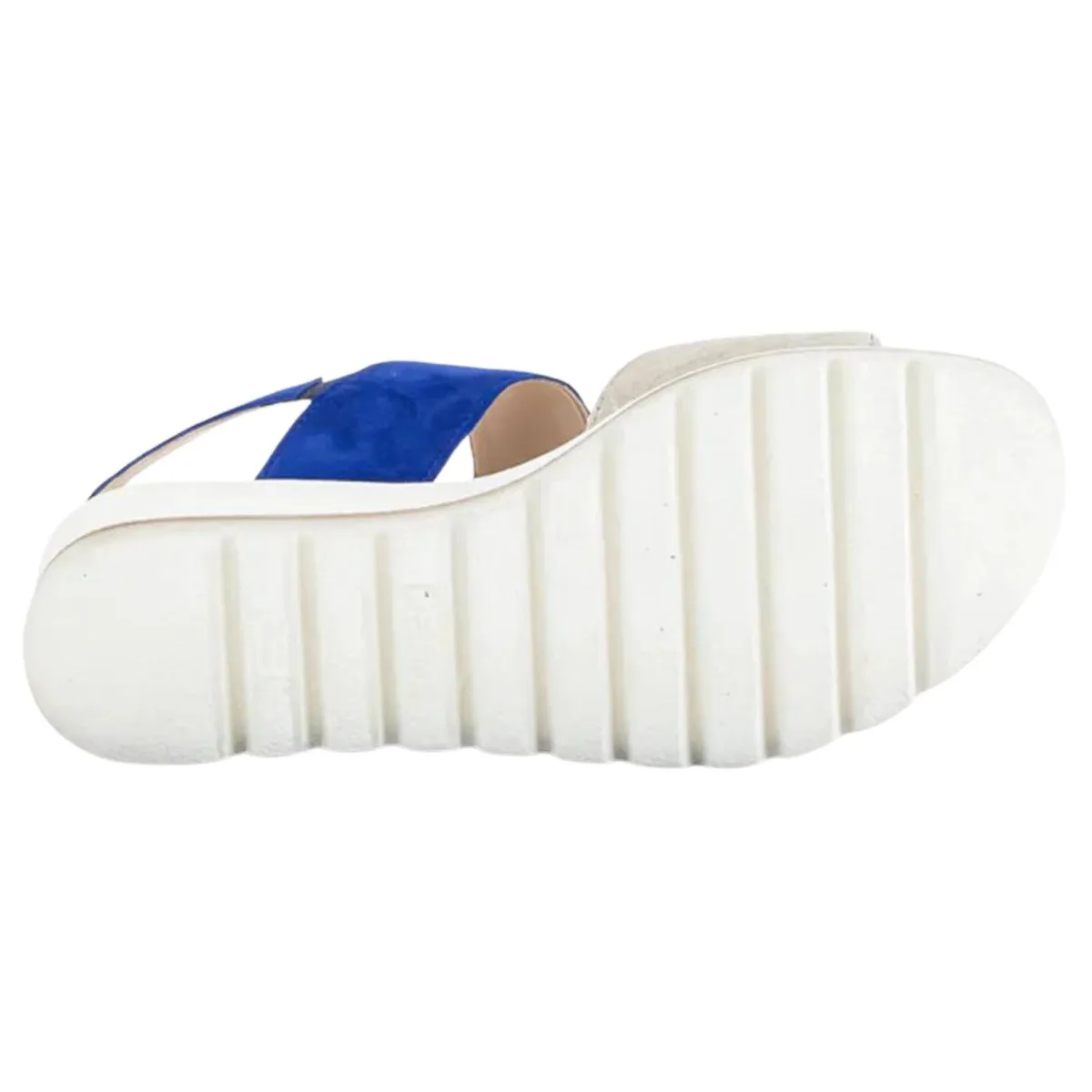 Gabor Women's 44.645-12 Sandal Royal/Bone Suede Suede Grain Brushed Finish