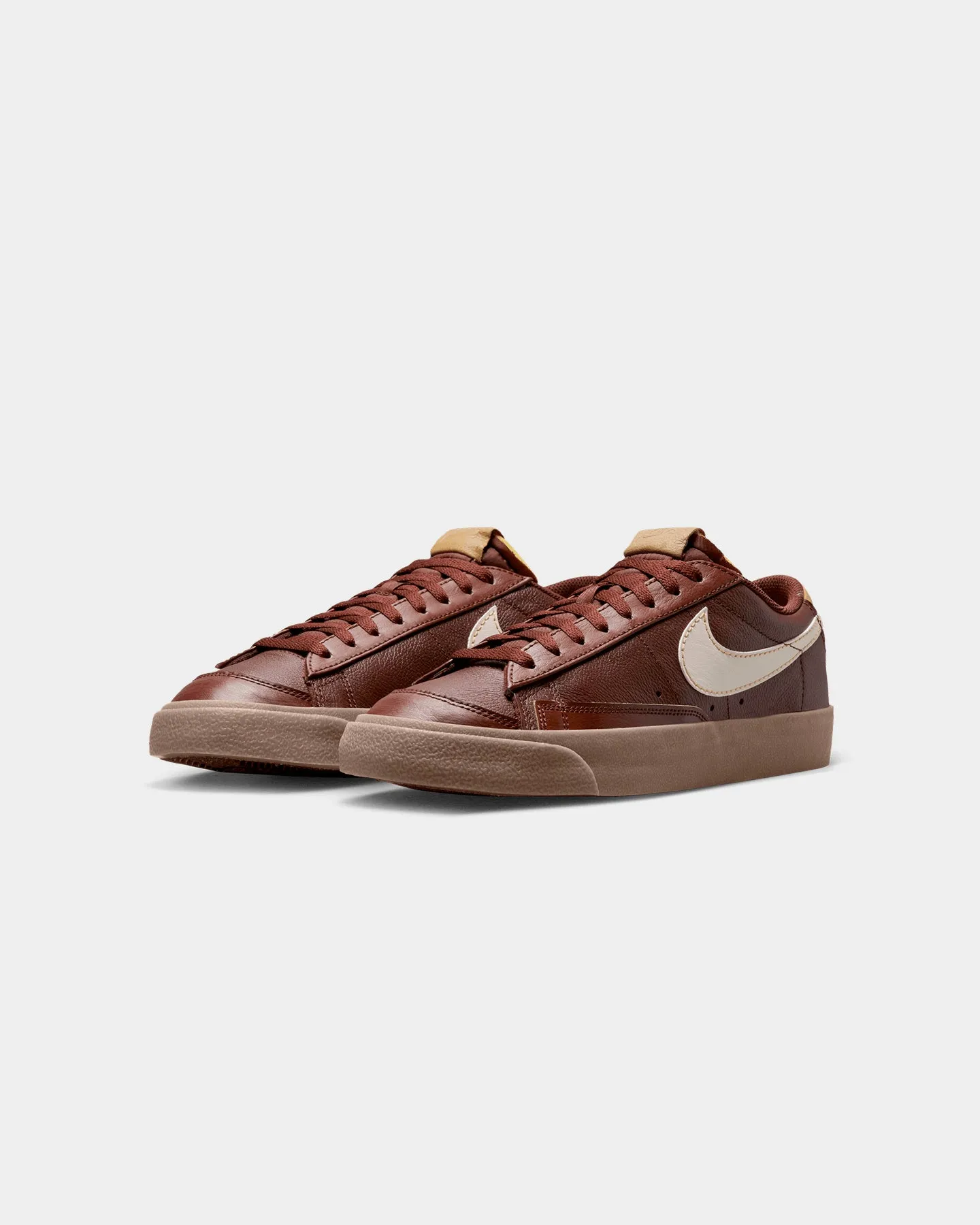 Stable Core Nike Blazer Low '77 EMB "Inspected By Swoosh" Oxen Brown/Pearl White-Elemental Gold