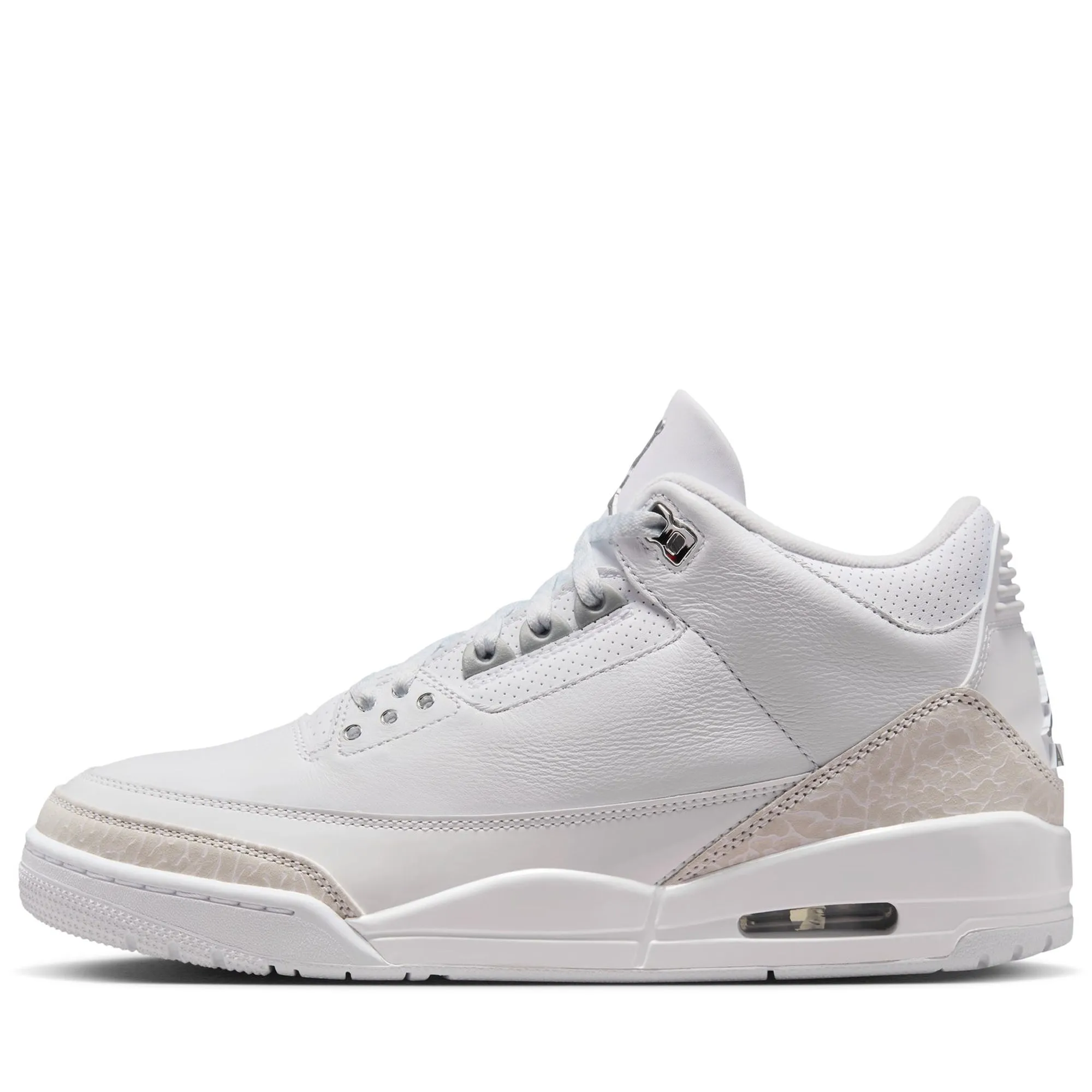 No Hassle Regular Style Air Jordan 3 Retro 'Pure Money' - White/Metallic Silver