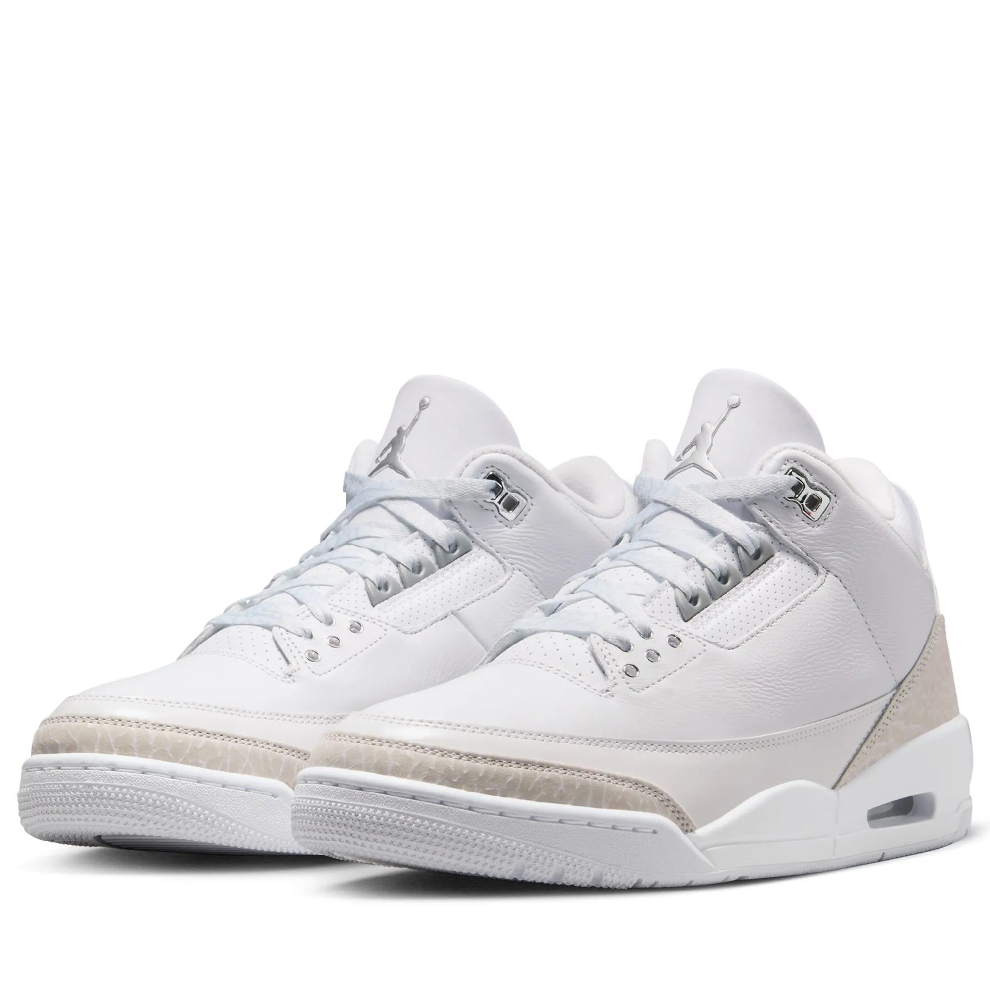 Air Jordan 3 Retro 'Pure Money' - White/Metallic Silver Secure look High-Traction Sole