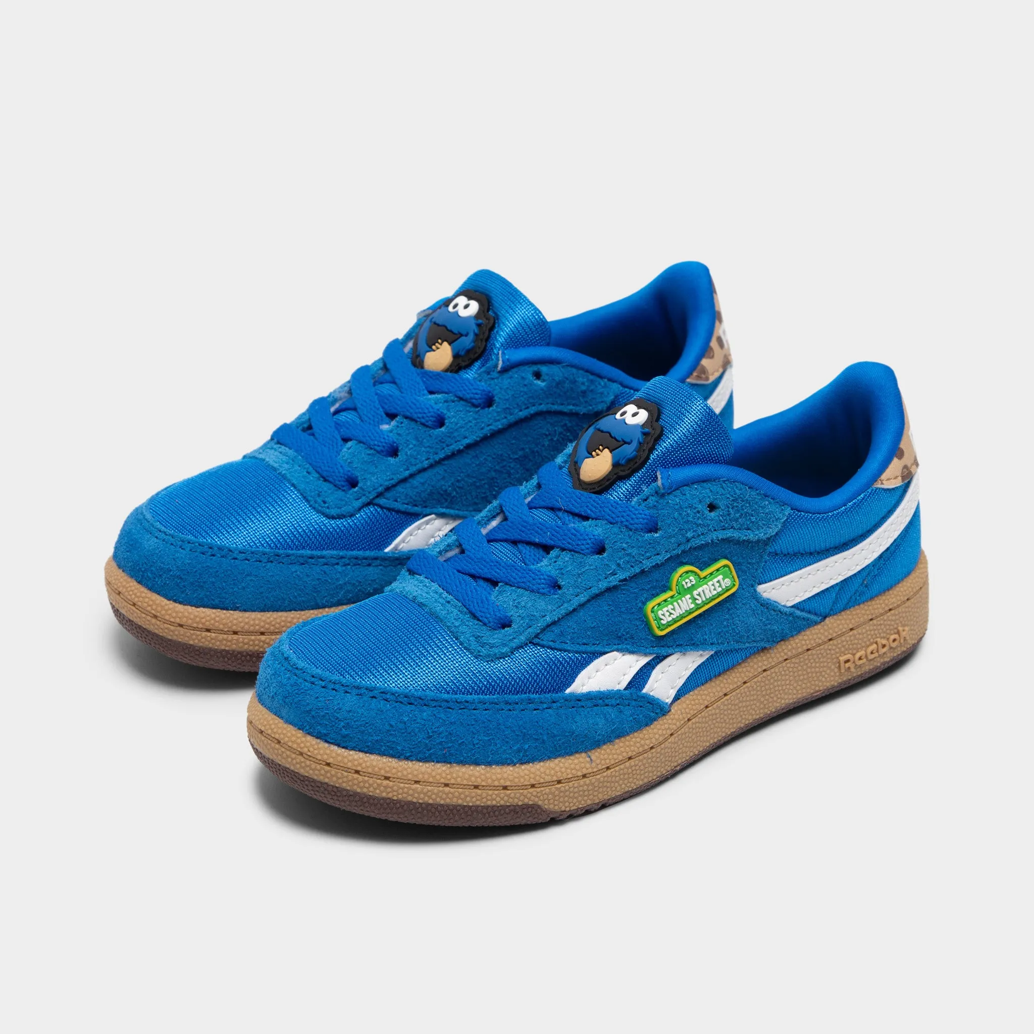 Reebok x Sesame Street Children's Club C Revenge Blue / White Outdoor Wear Block Stride