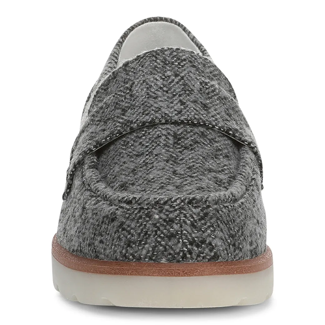 Canvas Ridge Jog Womens Vionic Cleo Loafer in Slate Grey Multi
