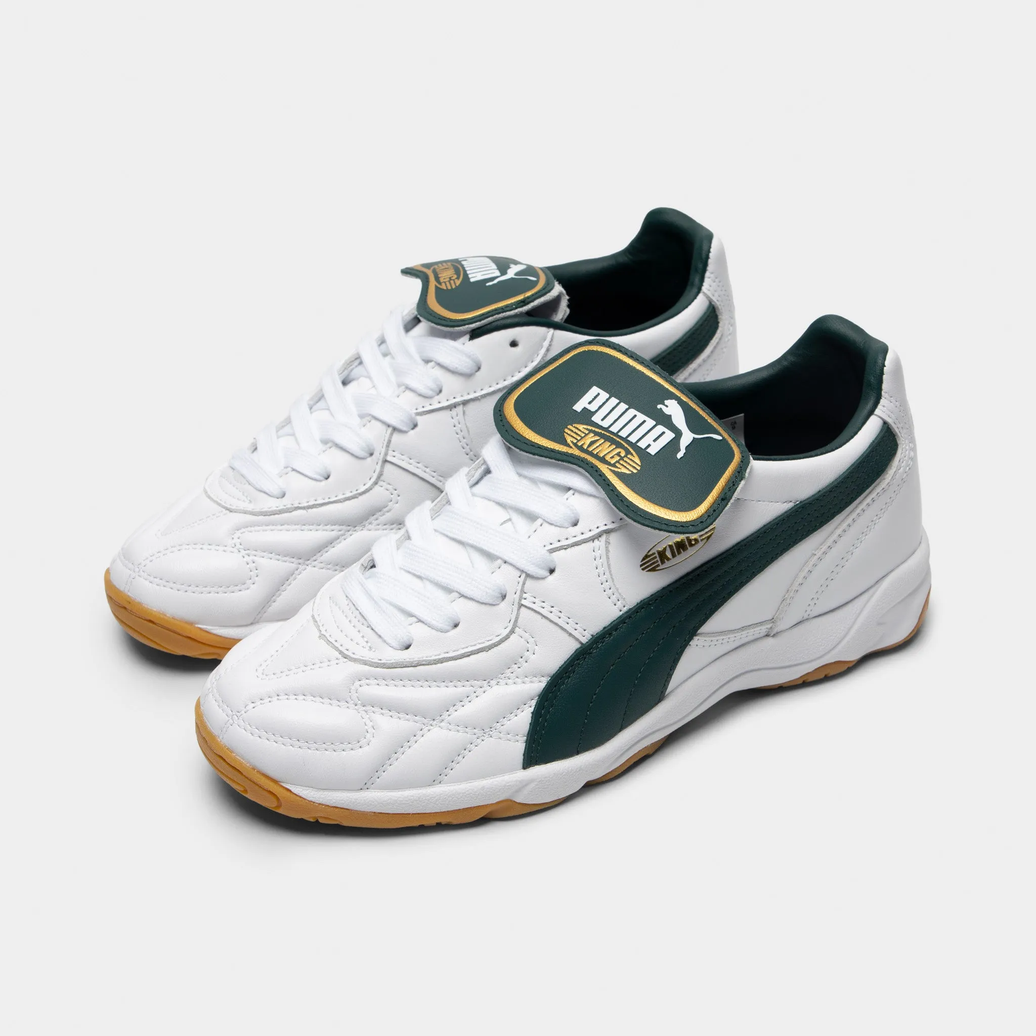 Puma King Indoor White / Green / Gold Water Edge