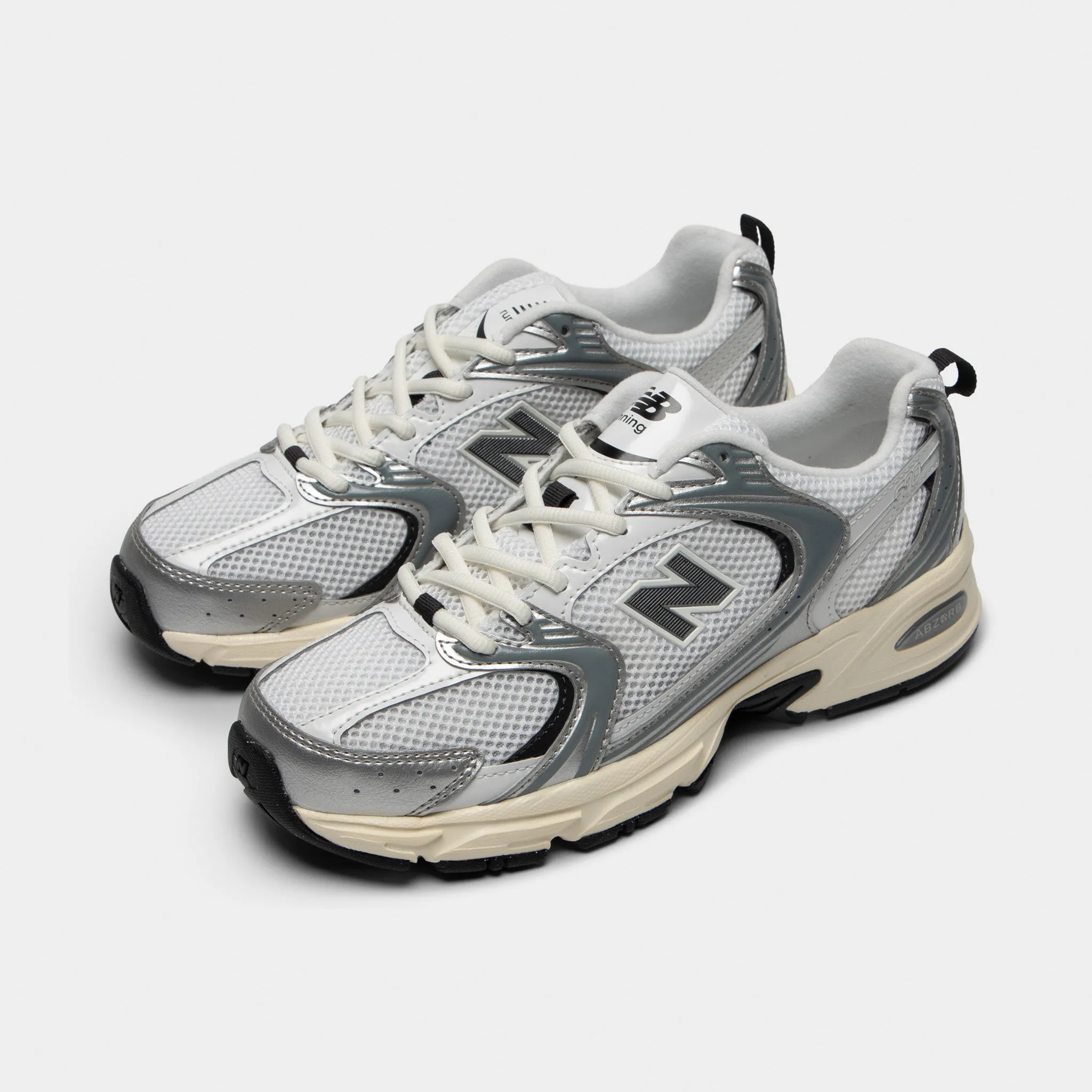 New Balance 530 Silver Metallic / Black Cement Business Mode