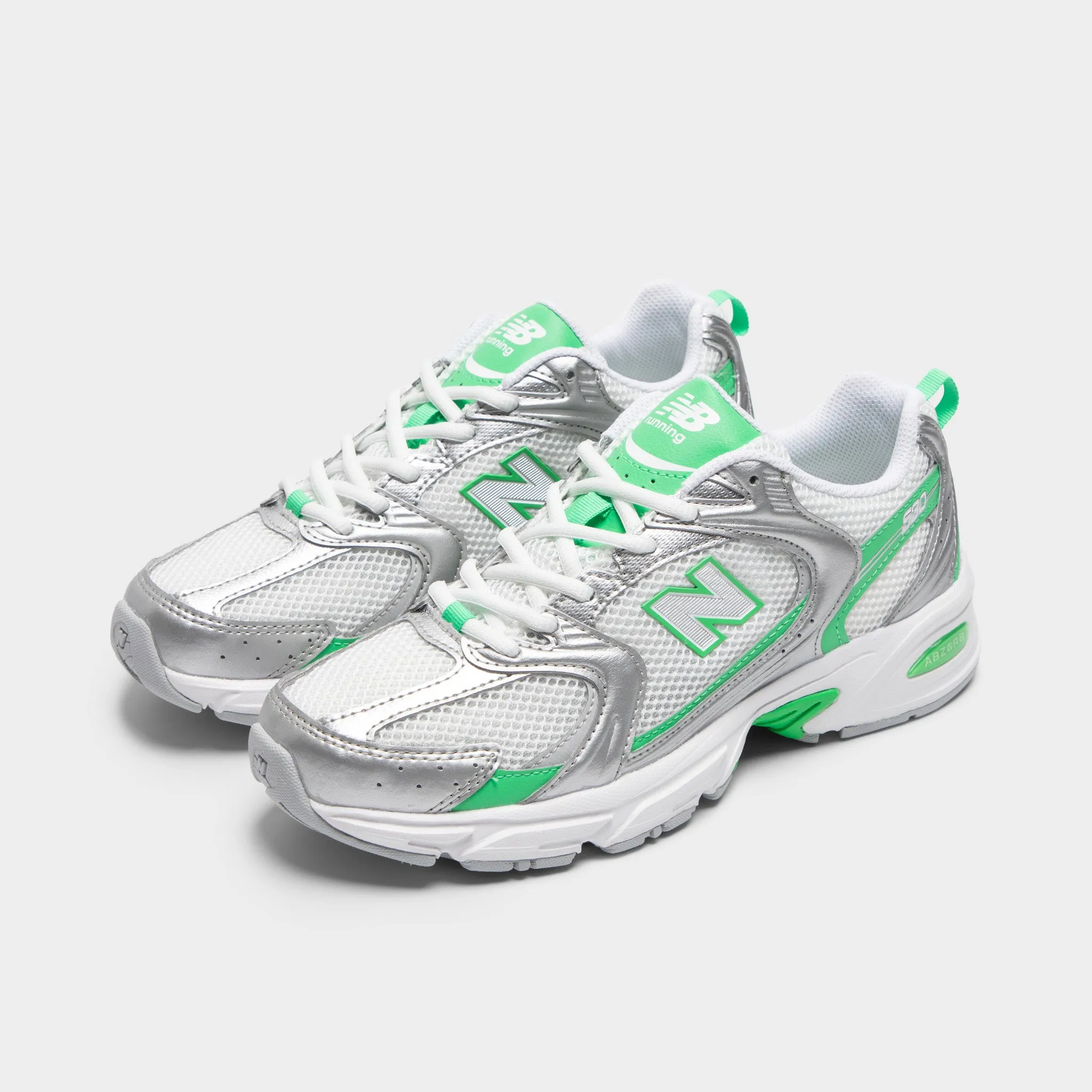 New Balance 530 Silver Metallic / Green Apple Energy Boost Matte Edge