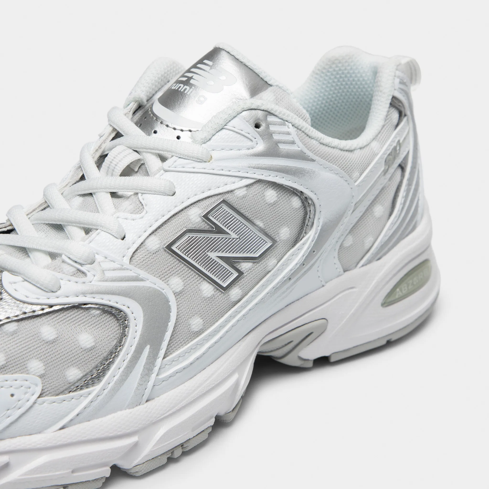 New Balance 530 White / Silver Metallic Tropic Mode Durable Material