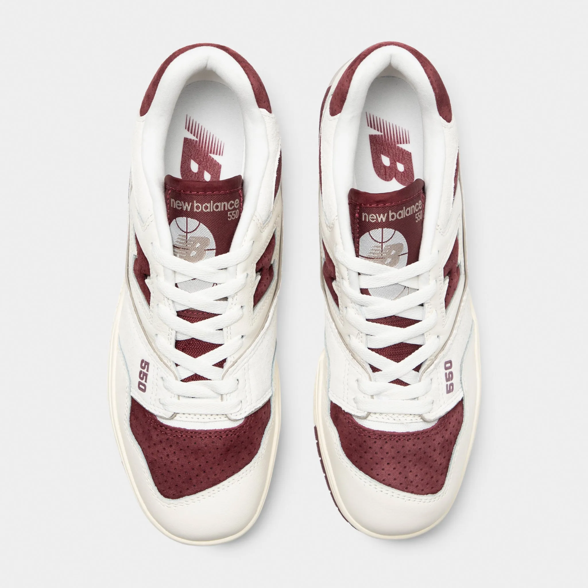 Foot Ease New Balance 550 Sea Salt / Classic Crimson