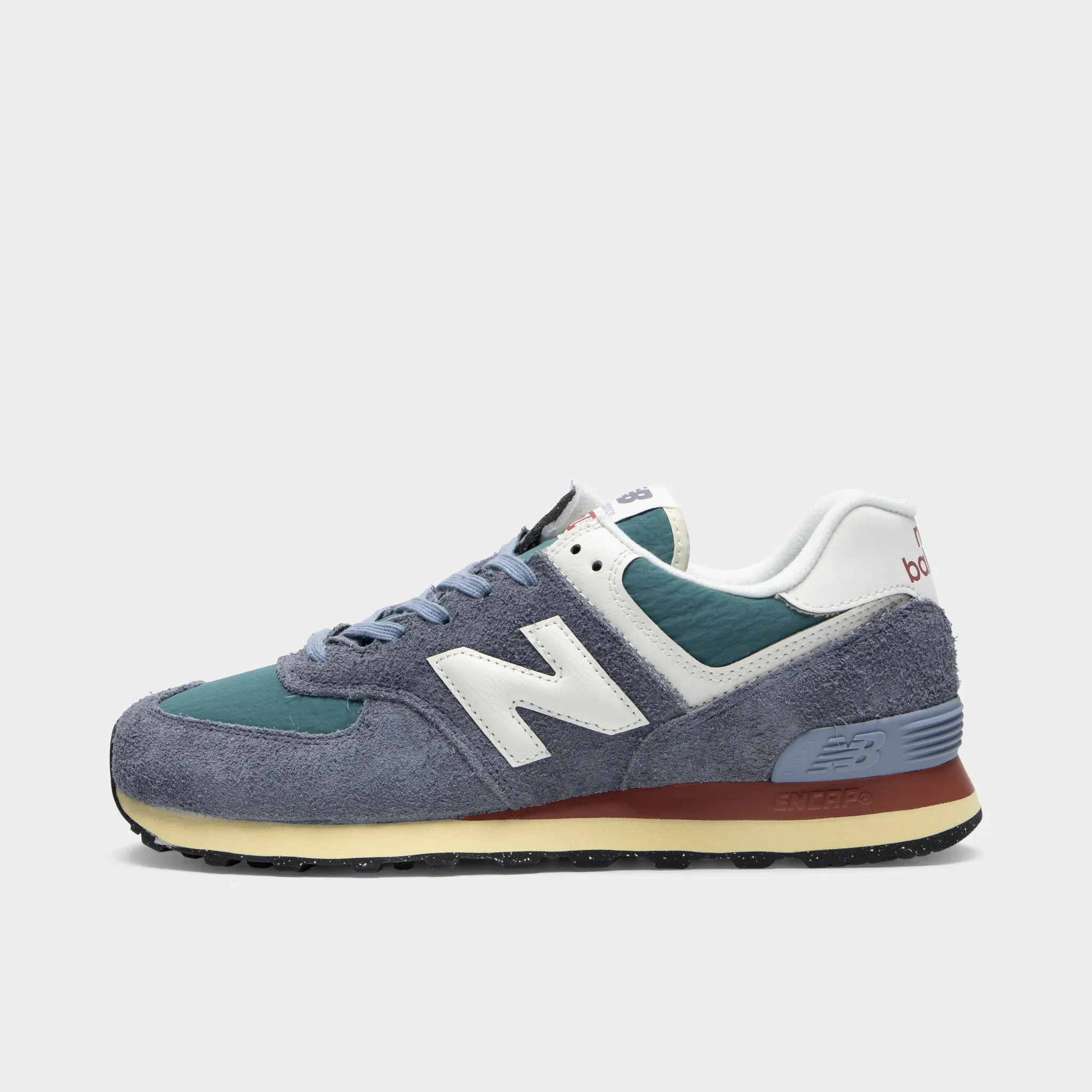 New Balance 574 Grey / Blue - Green Stable Step