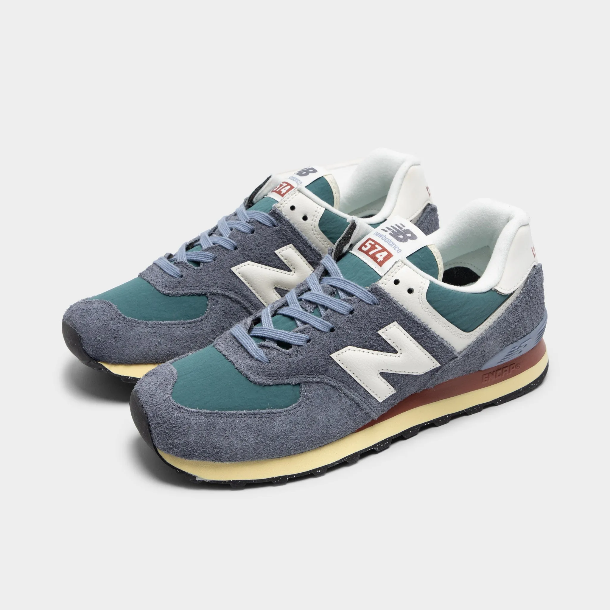 Sturdy Construction New Balance 574 Grey / Blue - Green