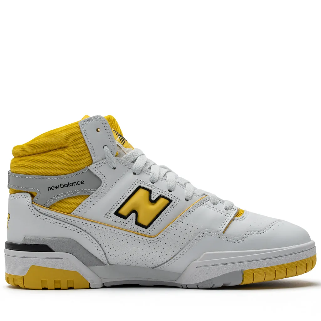 New Balance 650R - White/Yellow Synthetic Durable toe cap