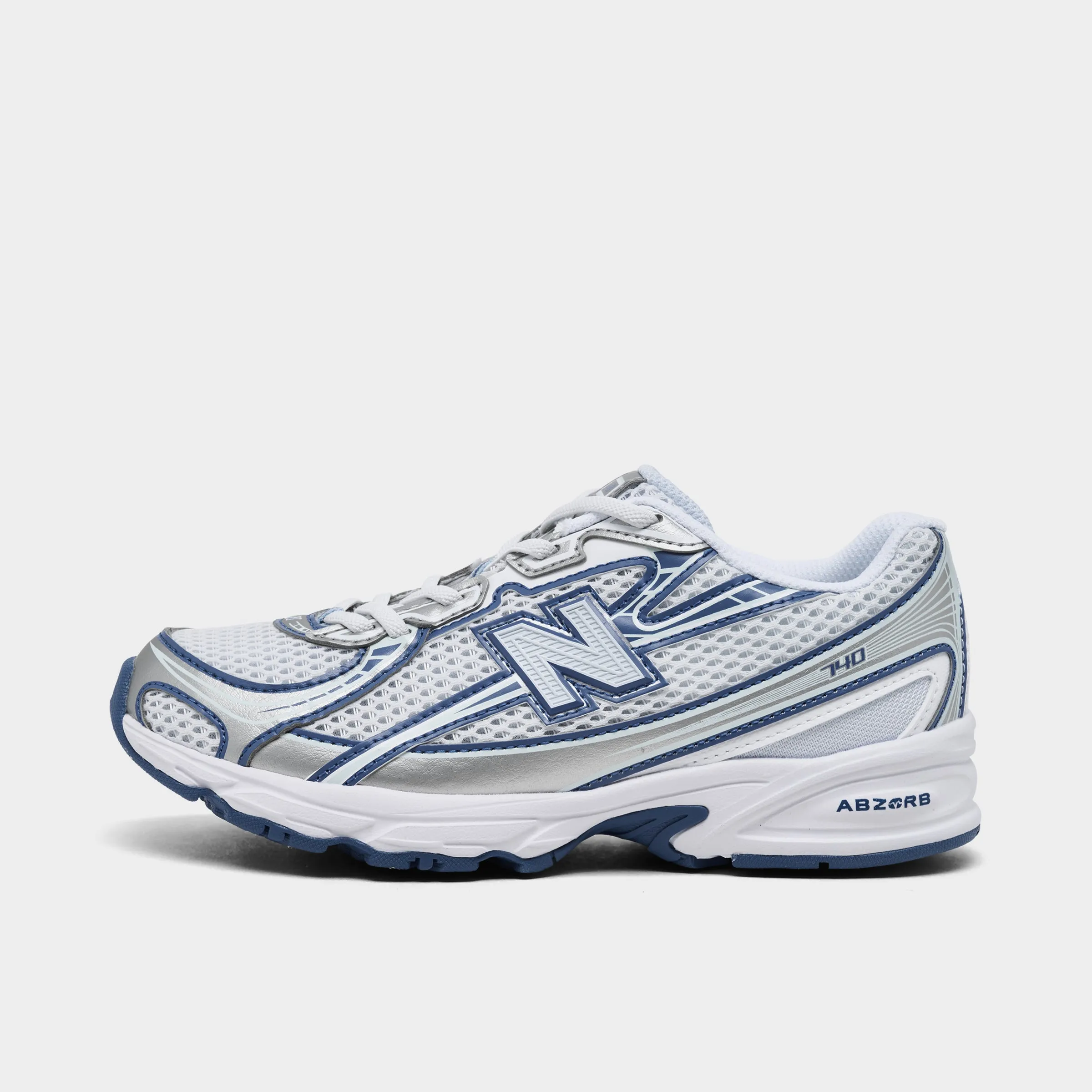 New Balance Children's 740 White / Blue Smooth Design