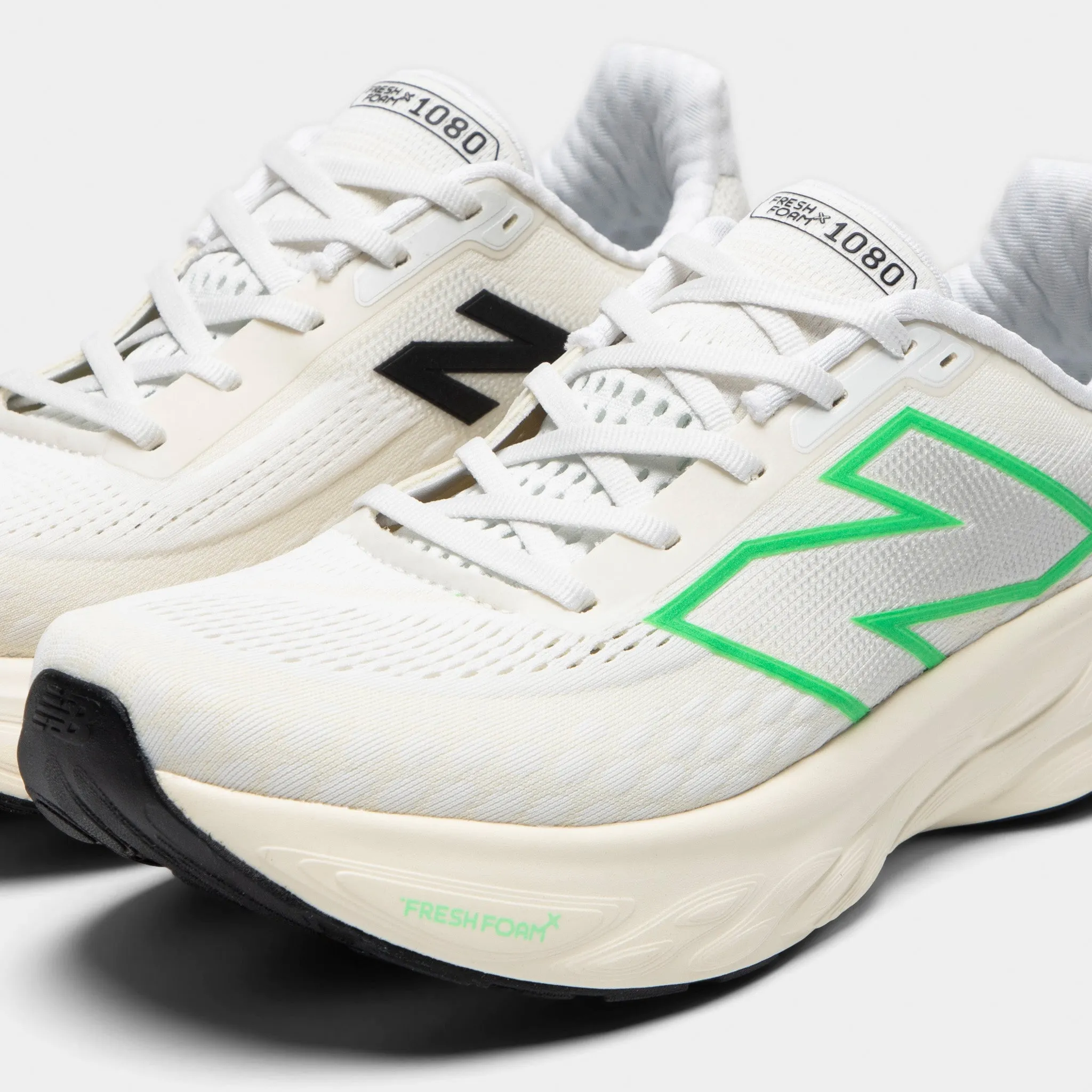 New Balance Fresh Foam 1080v14 White / Lime Leaf Flexible Snack Step