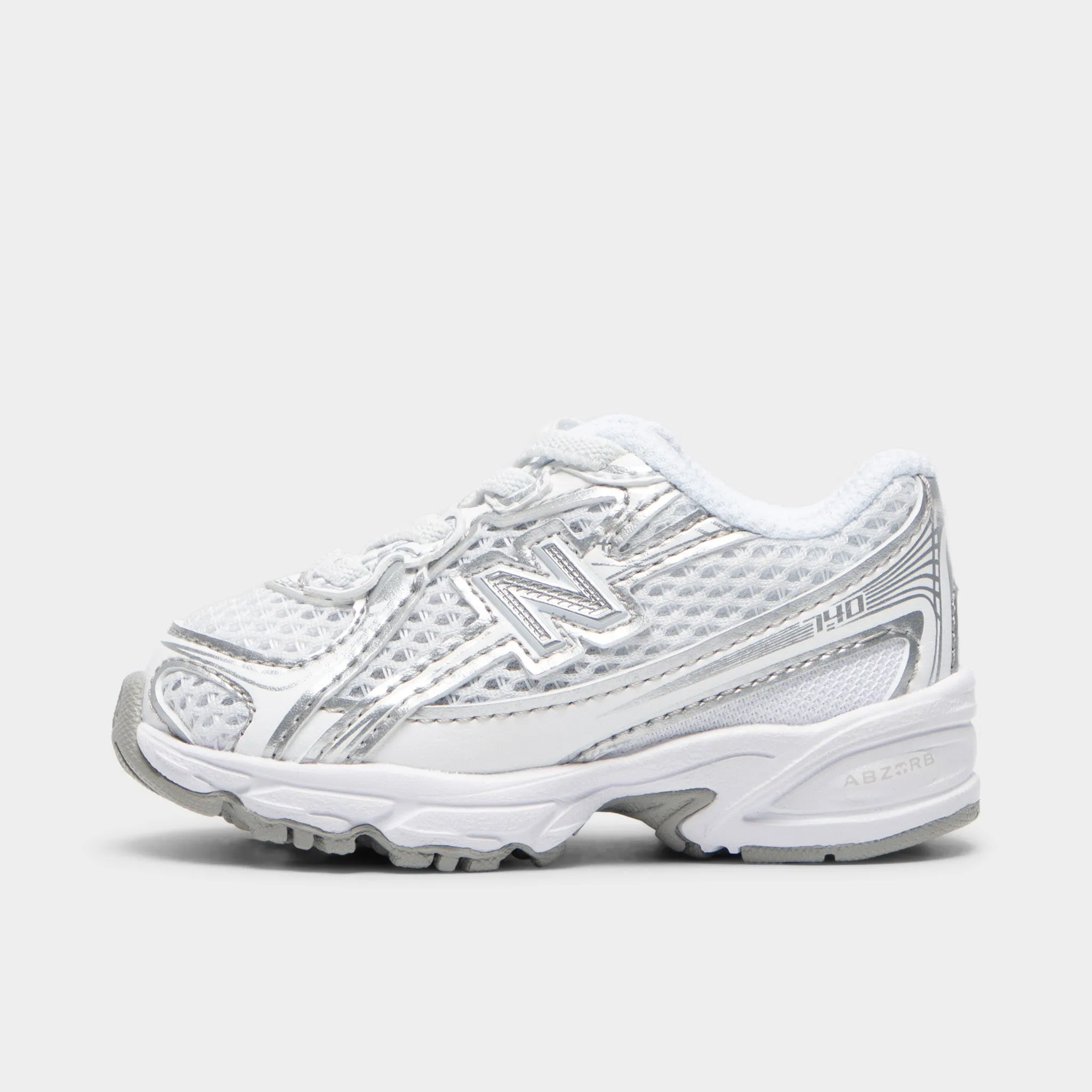 New Balance Infants' 740 White / Silver Metallic Low Impact City Stride