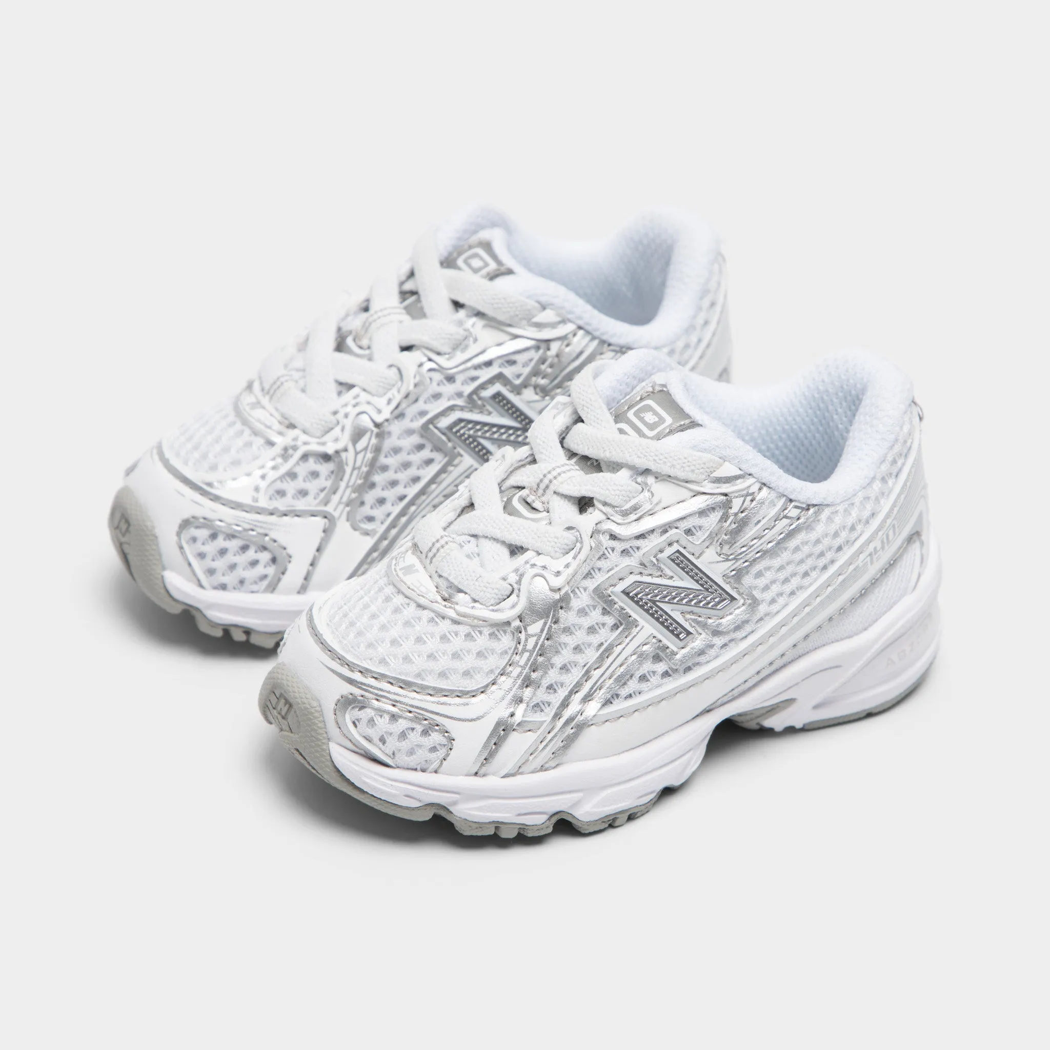 New Balance Infants' 740 White / Silver Metallic Everyday Wear Durability