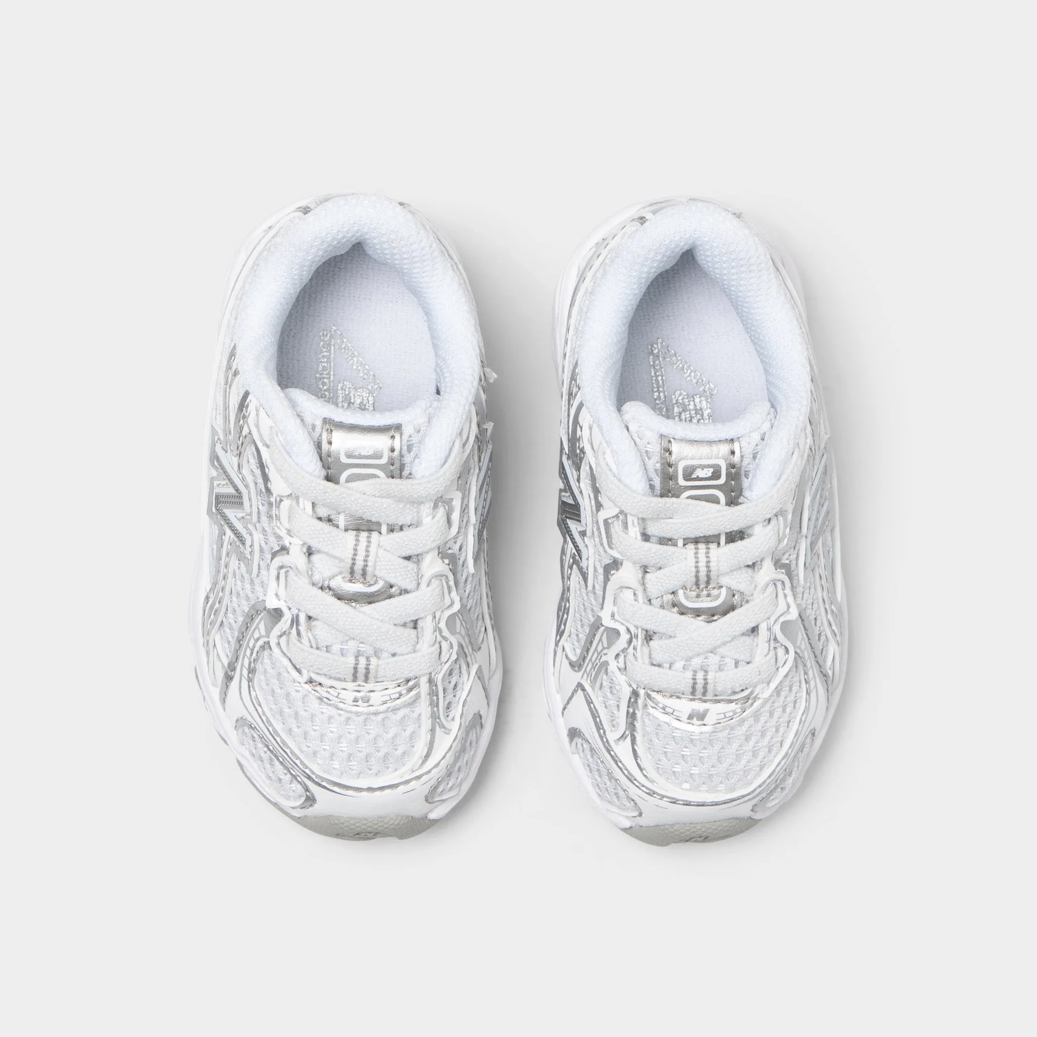 New Balance Infants' 740 White / Silver Metallic Range Step Talk Step