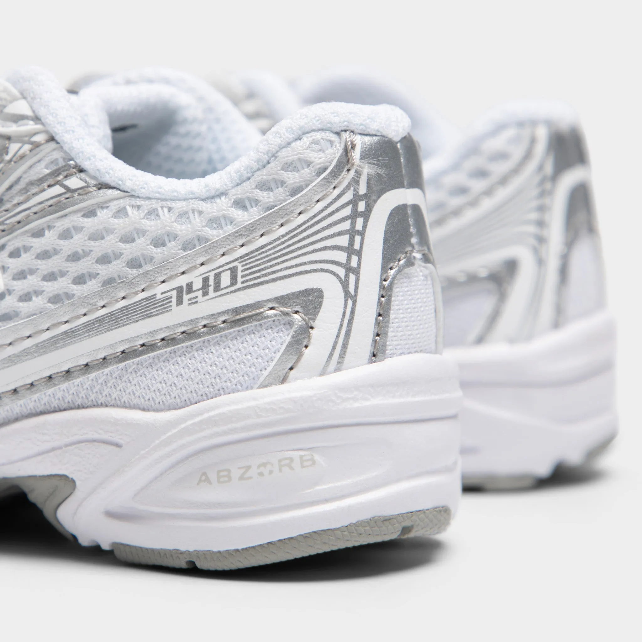 Wave Step School Ready New Balance Infants' 740 White / Silver Metallic