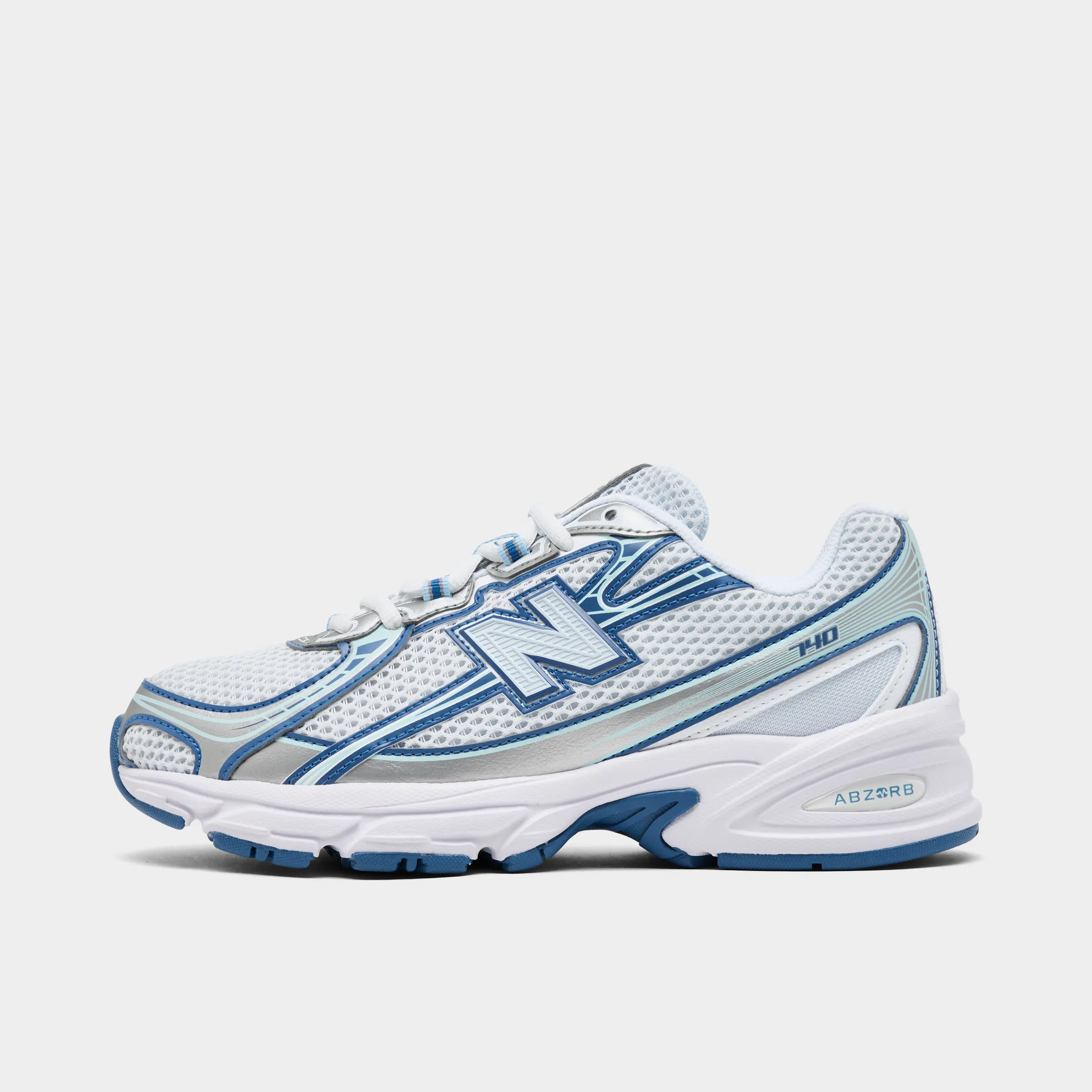 New Balance Juniors' 740 White / Blue Round Toe Skip Step