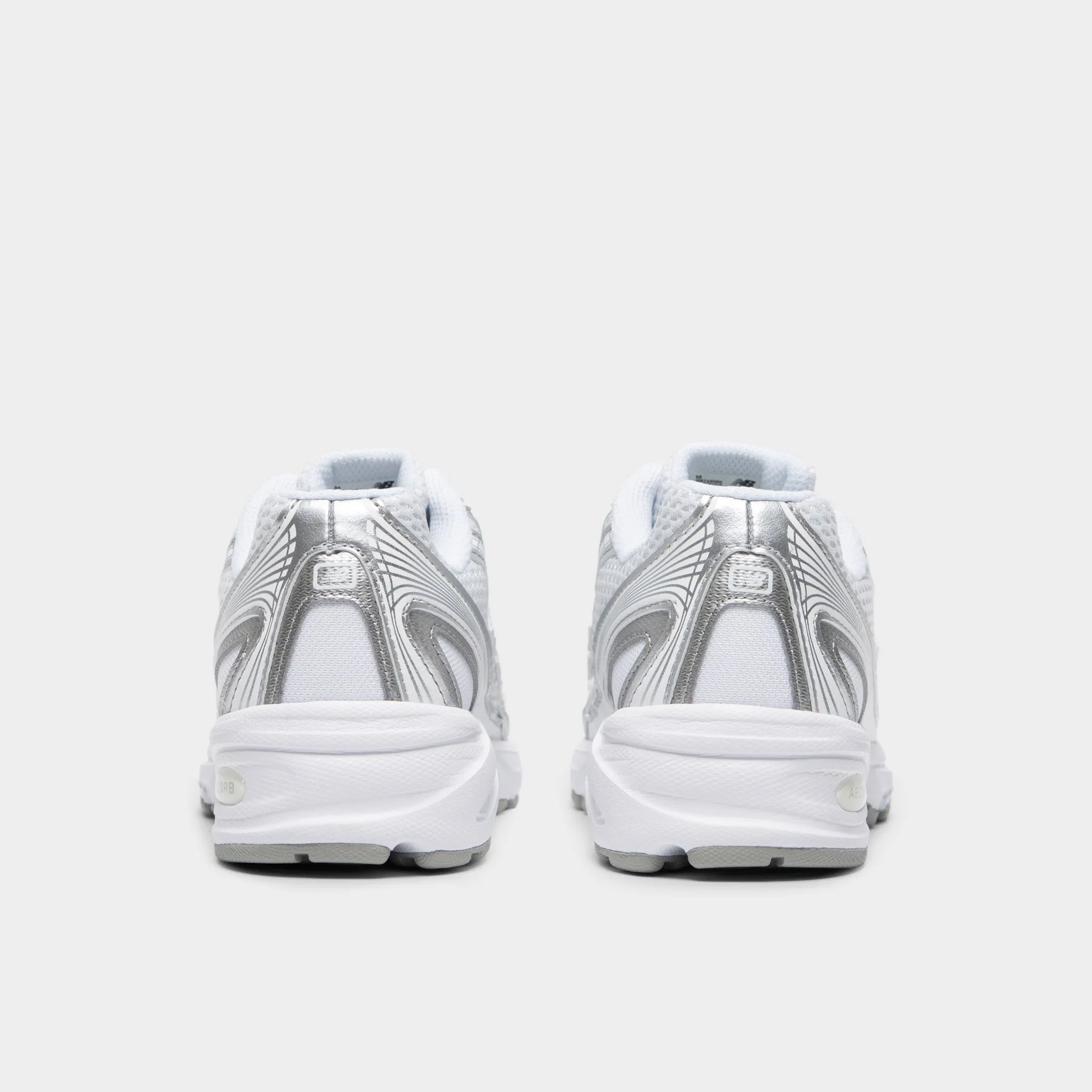 New Balance Juniors' 740 White / Silver Metallic Suede Soft Cool Pop