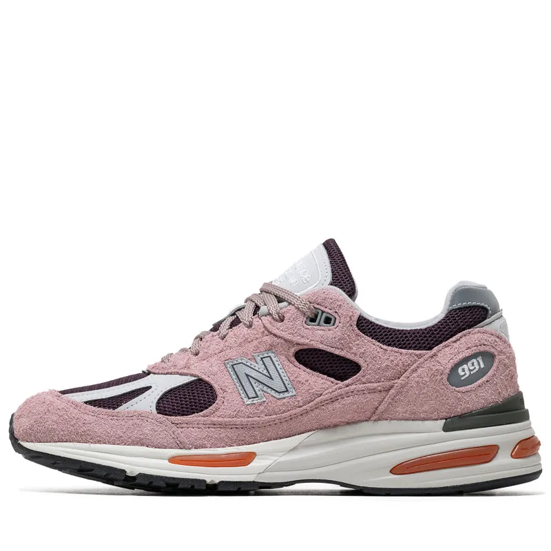 New Balance Made In UK 991v2 'Grape Sorbet' - Deauville Mauve/Fig Performance Flex Aerobic Grip