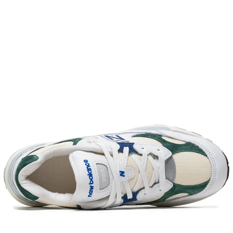 New Balance Made In USA 992 - White/Marsh Green Refined Look Elite performance