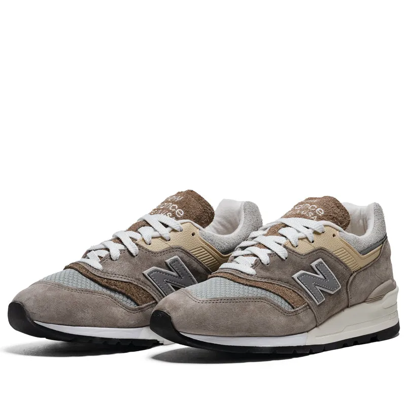 New Balance Made in USA 997 - Light Mushroom/Mirage Grey Zip Up Arch Support Footbeds