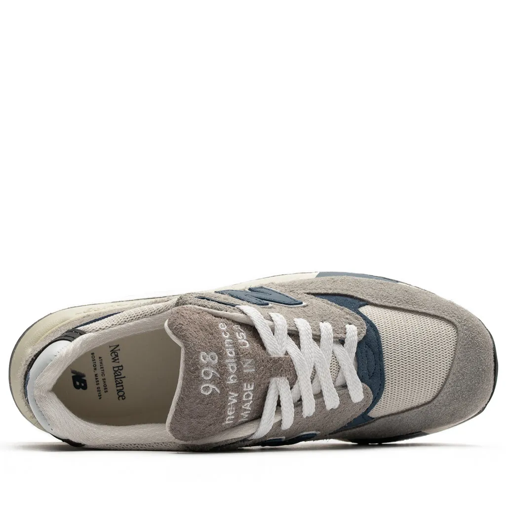 New Balance Made in USA 998 - Grey/Navy Running Shoes Layered Design