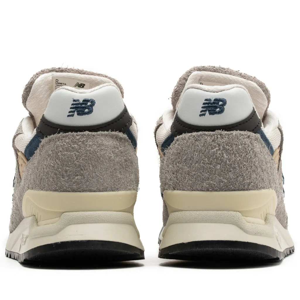 New Balance Made in USA 998 - Grey/Navy Light frame Abrasion Resistant Welding