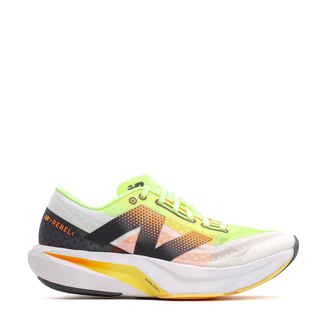 sponsored shoes New Balance Men FuelCell Rebel v4 White Lime MFCXLL4