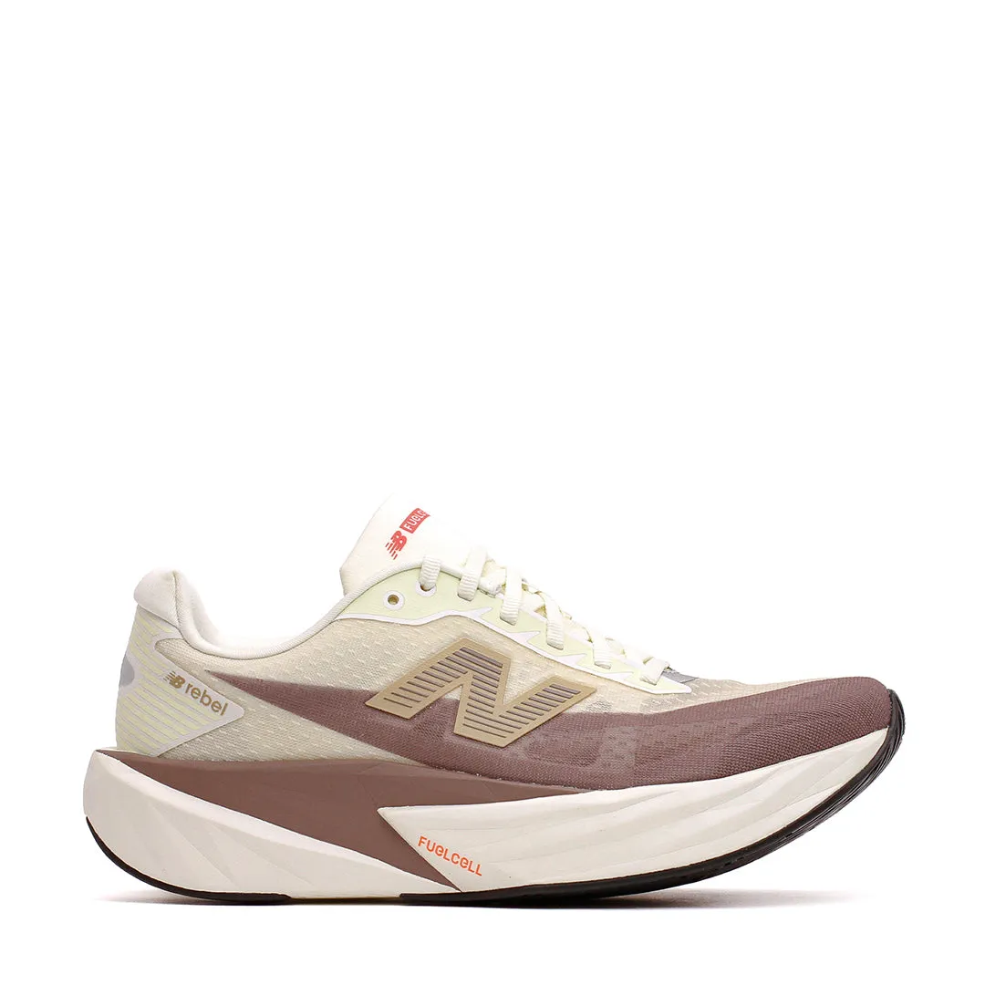 New Balance Men FuelCell Rebel v5 Angora Earth Shadow MFCXLY5 buckles dawn run running shoes