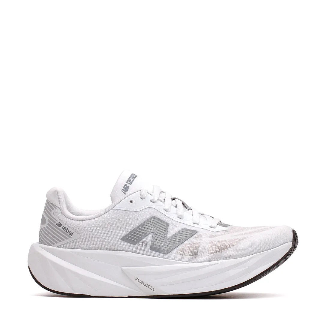 New Balance Women FuelCell Rebel v5 White Silver WFCXLM5 value - brand shoes Comfort Midsoles